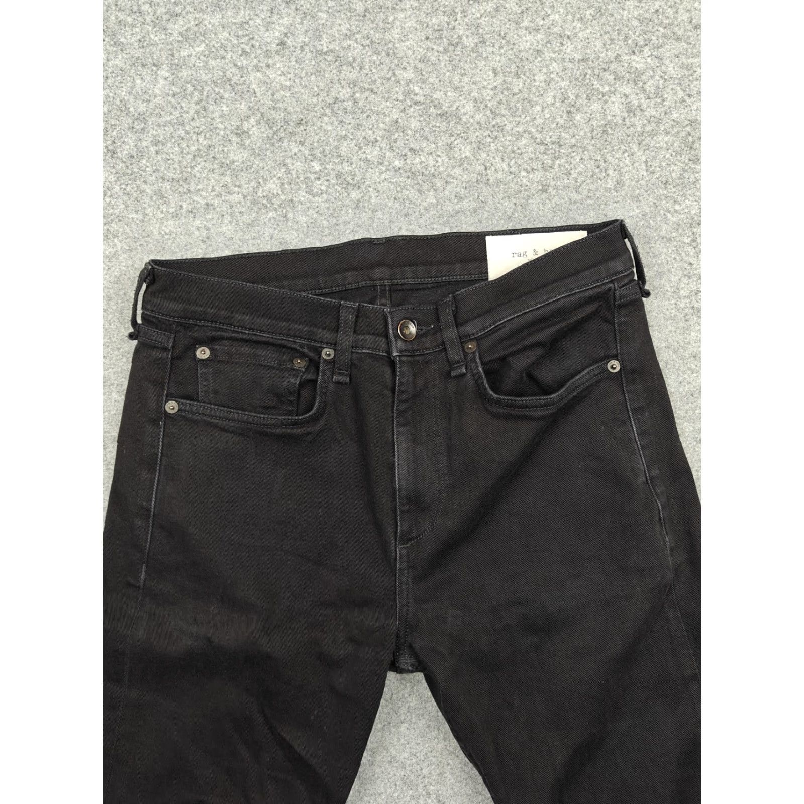 Rag & Bone Rag & Bone Jeans Mens 31x32 Black Fit 1 Skinny Slim Stretch Denim Pants USA Size US 31 - 2 Thumbnail