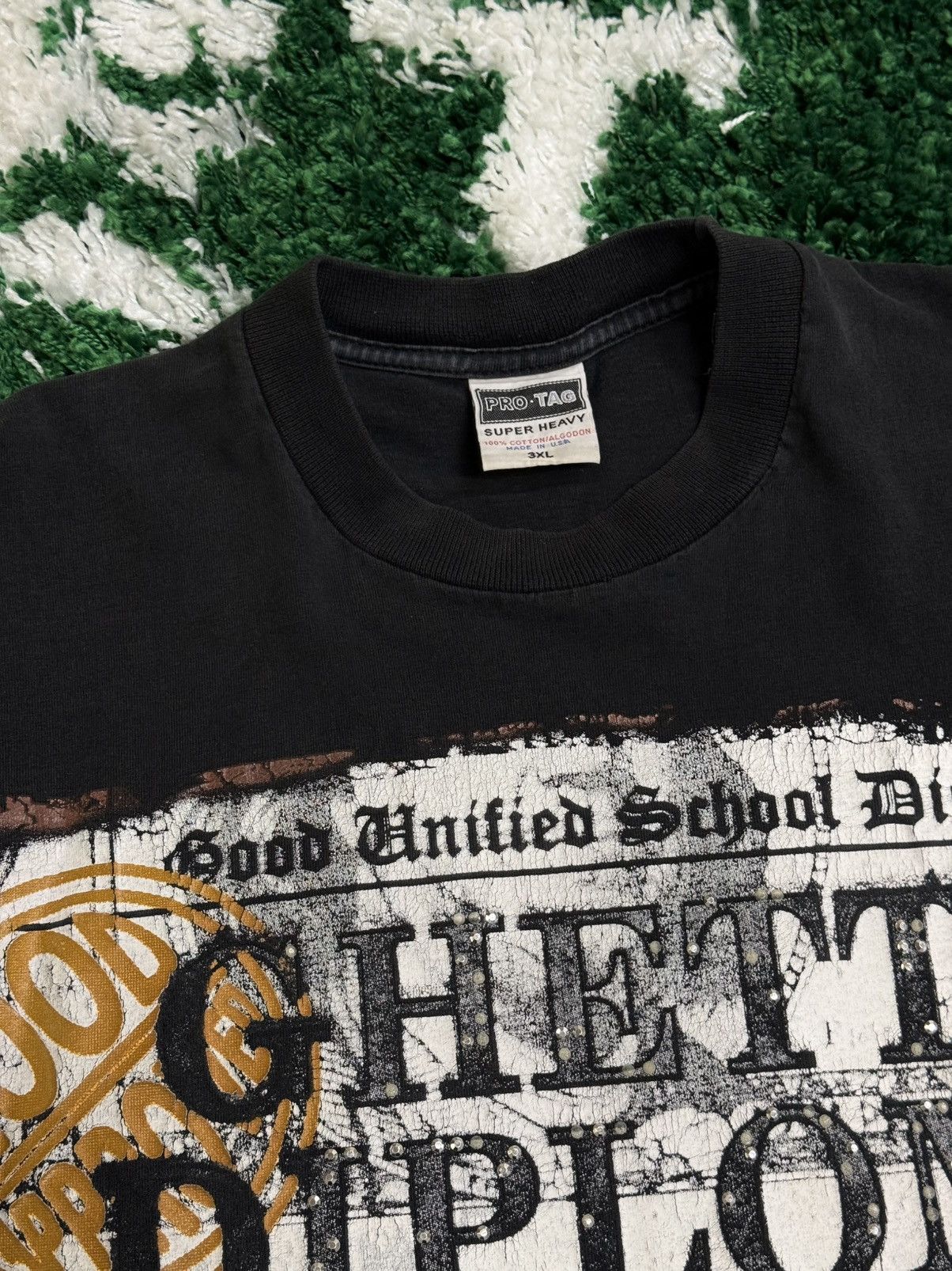 Vintage GHETTO DIPLOMA Vintage Ben Franklin Money Tee Oversized Size US XXL / EU 58 / 5 - 3 Thumbnail
