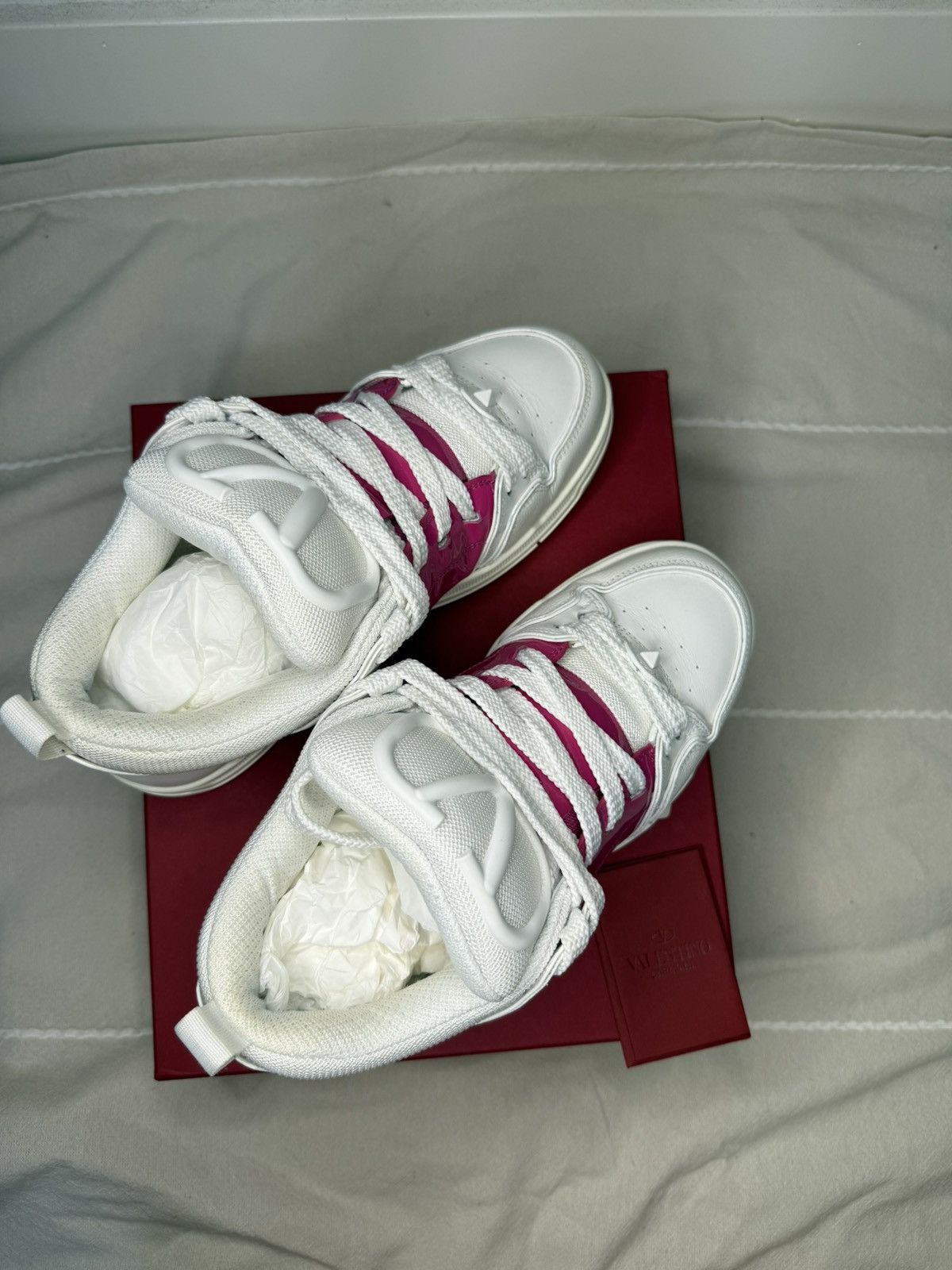 Valentino Valentino Garavani Open Skate White Cyclamin Pink Sneakers Size US 9 / IT 39 - 3 Thumbnail