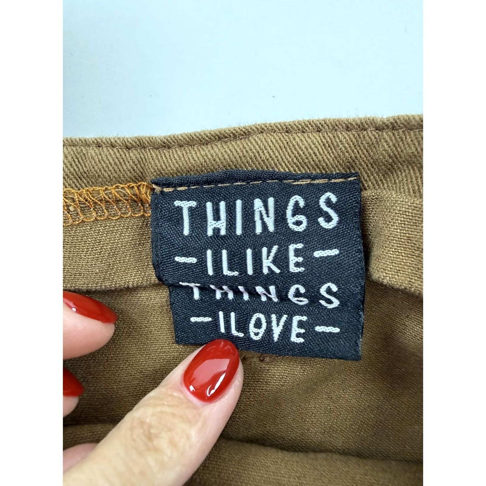 Vintage Things I Like Things I Love Skirt Small Brown Wrap Twill Mini Tie Waist Womens Size 28" / US 6 / IT 42 - 2 Thumbnail