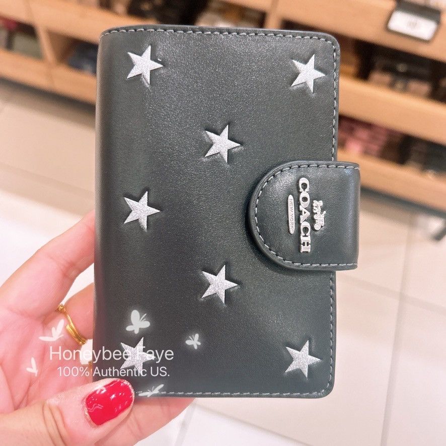 Coach Medium Corner Zip Wallet With Star Print CW530 Size ONE SIZE - 3 Thumbnail