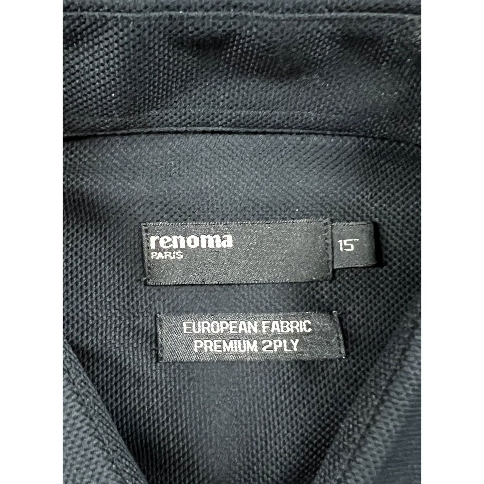 Vintage VINTAGE Renoma Classic Men's Shirt 15 Black Slim Button-Down | NWT Size US M / EU 48-50 / 2 - 4 Thumbnail