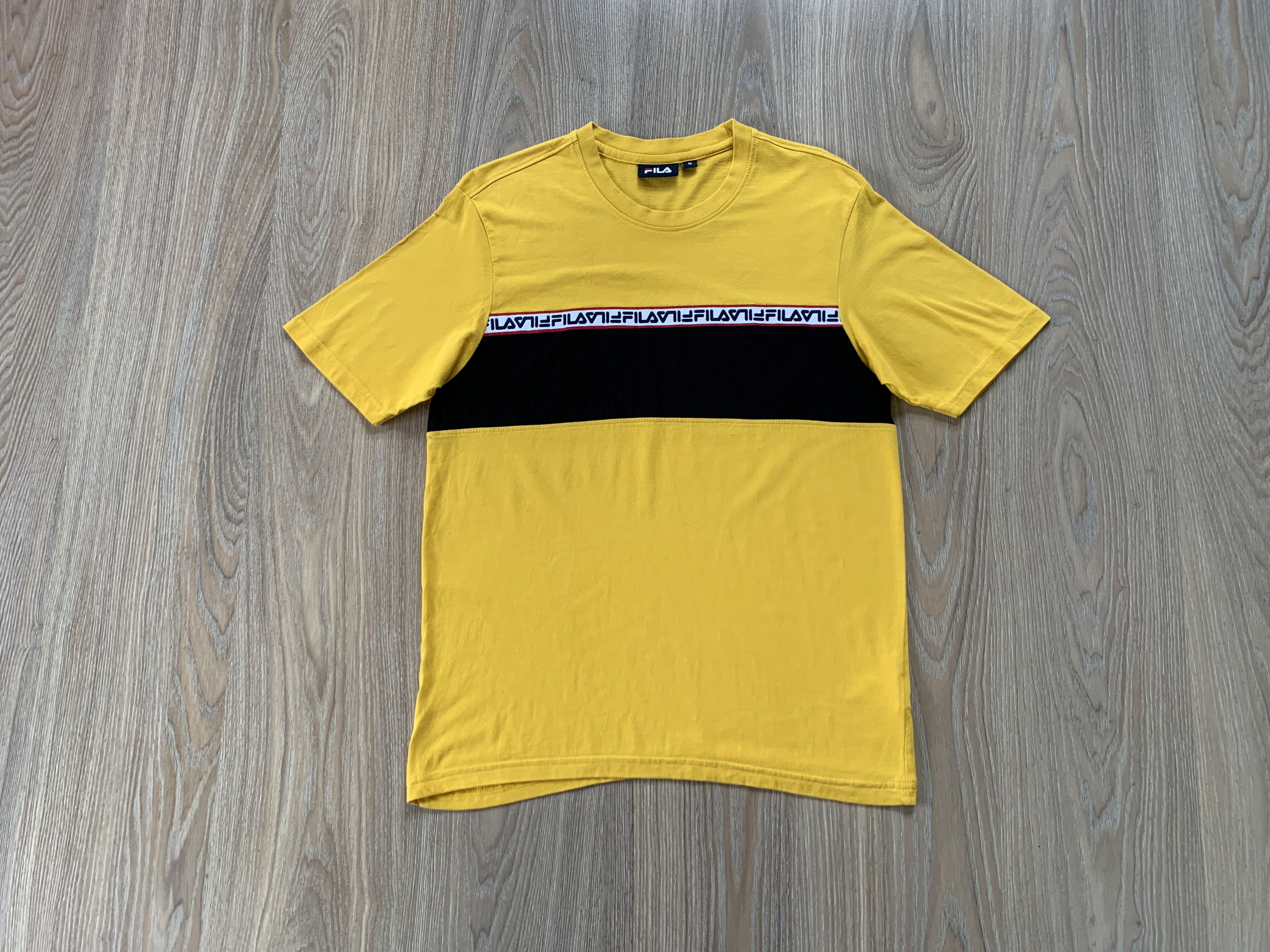 Fila Fila Multilogo Yellow Cotton T-Shirt Size US M / EU 48-50 / 2 - 1 Thumbnail