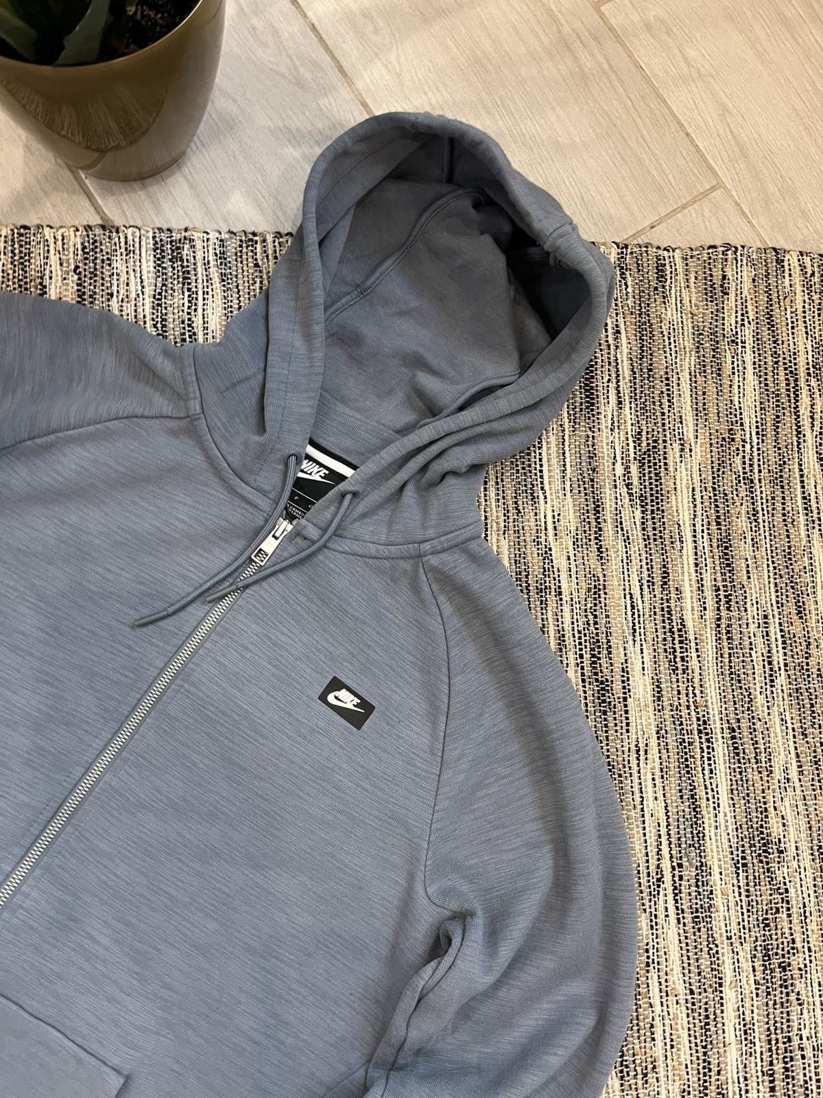 Nike × Vintage Nike Modern zip Hoodie blue minimalistic sweatshirt Size US S / EU 44-46 / 1 - 5 Thumbnail