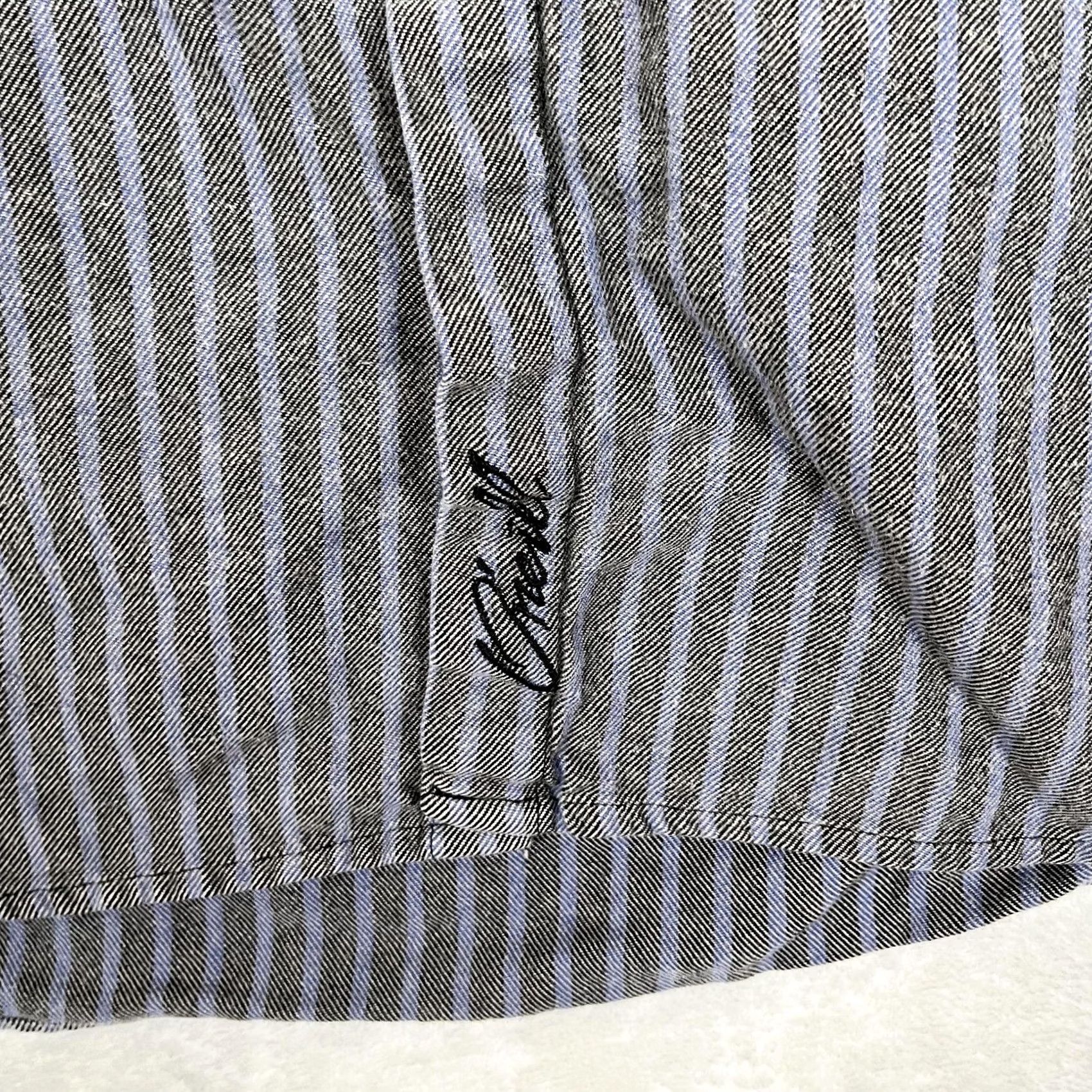 O'Neill O'Neill Shirt Mens XL Gray Striped Twill Long Sleeve Button Front Casual Size US XL / EU 56 / 4 - 2 Thumbnail