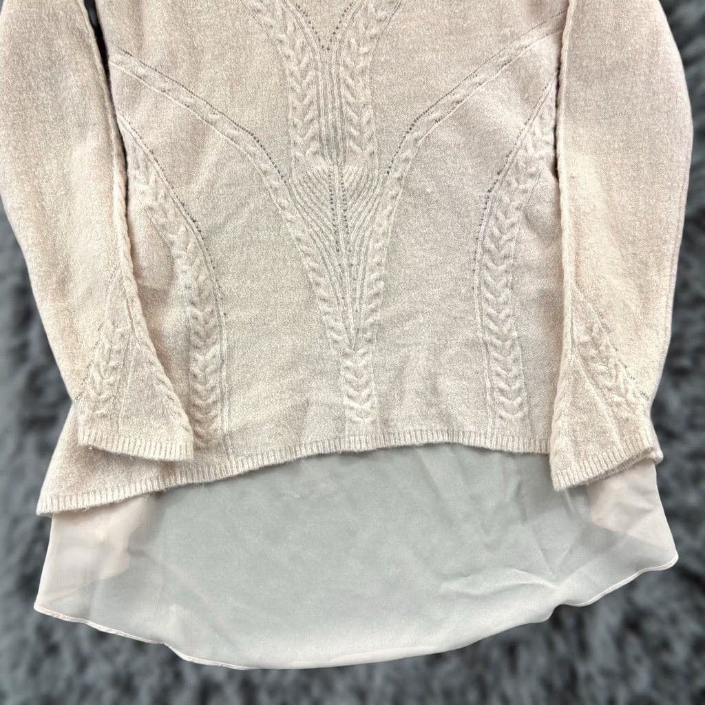 Anthropologie Anthropologie Sweater Women’s Medium Knitted & Knotted Alpaca Wool Sheer Boat Neck Asymmetrical Sleeve Size M / US 6-8 / IT 42-44 - 1 Thumbnail