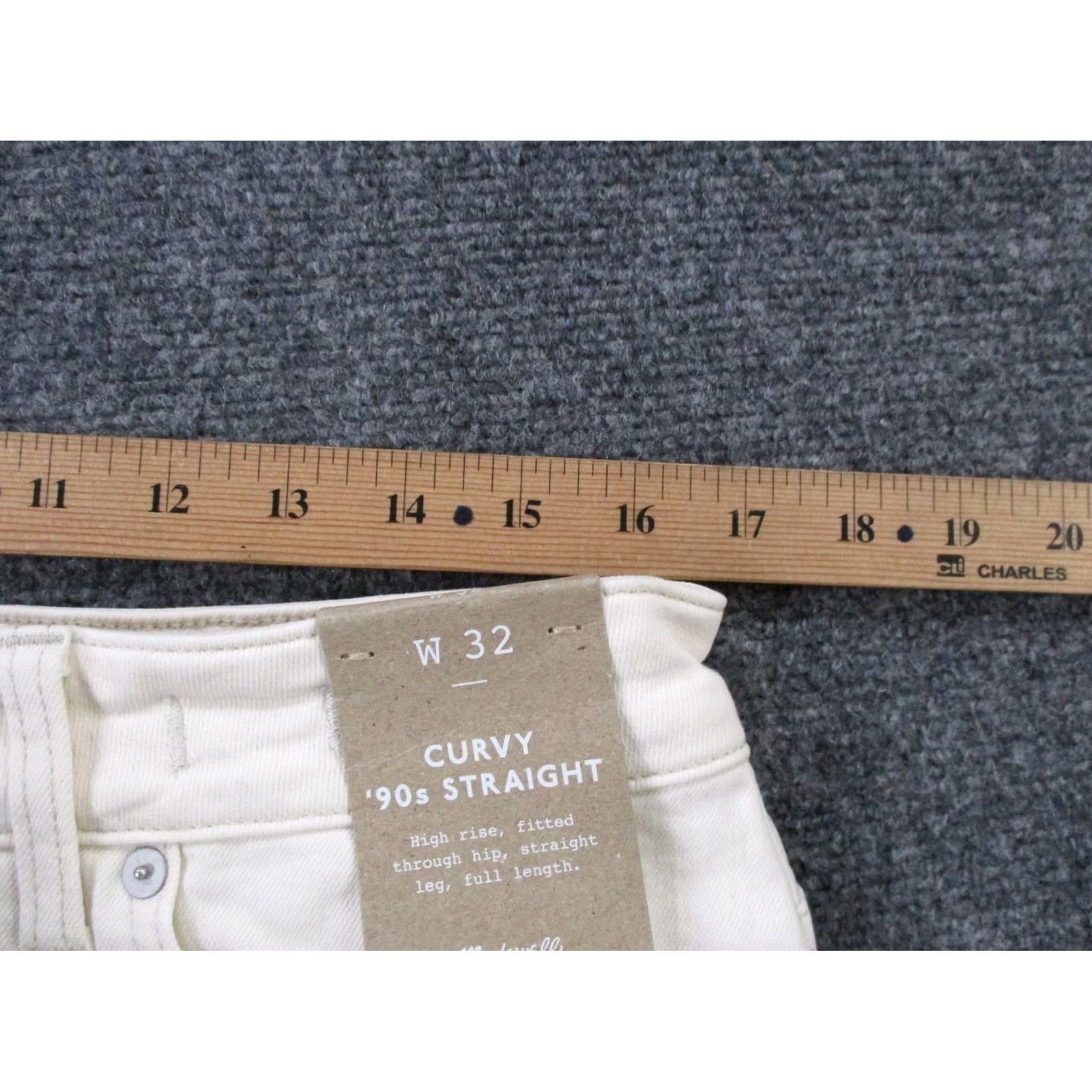 Madewell Madewell Jeans Womens 32 White Denim Pants Curvy 90s Straight High Rise NEW Jeans Women 32 White Denim Curvy Straight High Rise Jeans Size 24" / US 00 / IT 34 - 6 Thumbnail