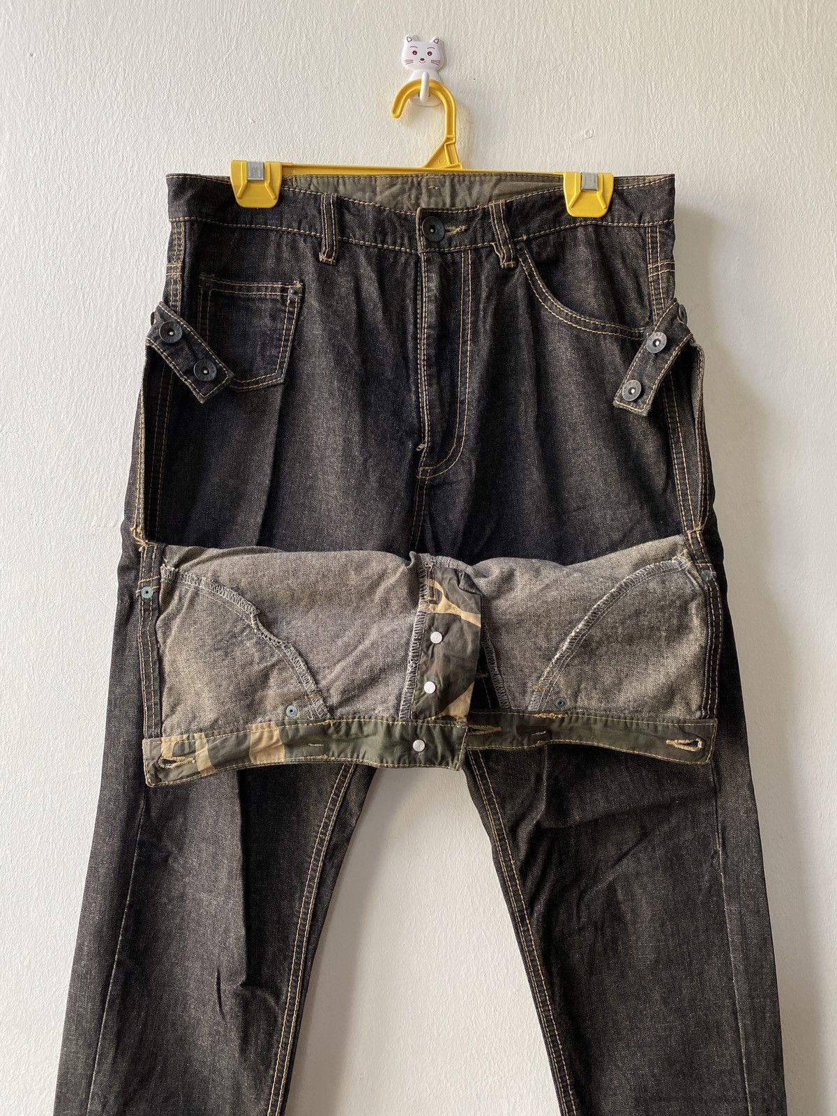 Japanese Brand × Seditionaries Vintage Japanese Graffito Stitch Double Waist Design Denim Size US 31 - 3 Thumbnail