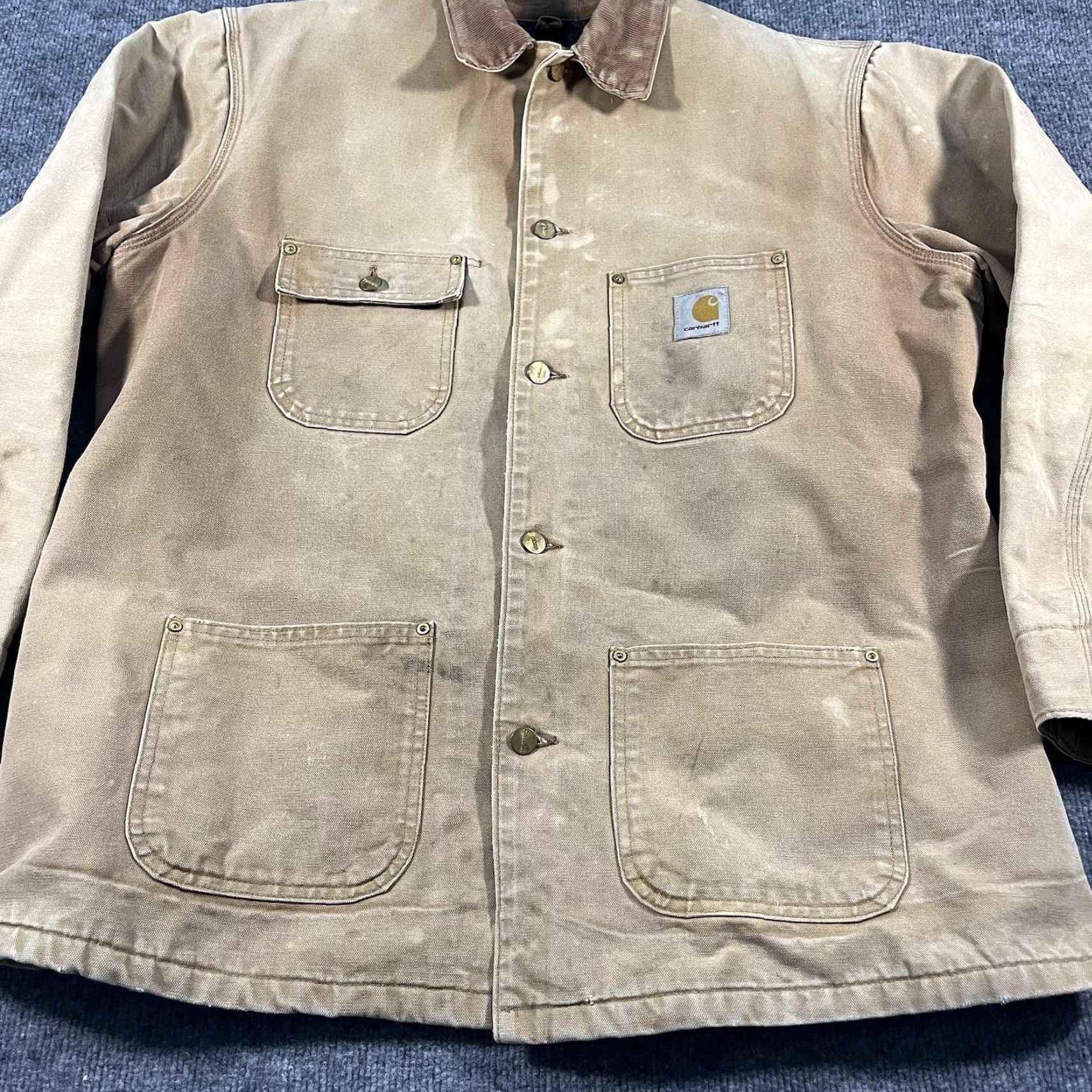 Carhartt VINTAGE Carhartt Blanket Button Up Chore Barn Workwear Jacket CO1 BRN 44 Large Size US M / EU 48-50 / 2 - 4 Thumbnail