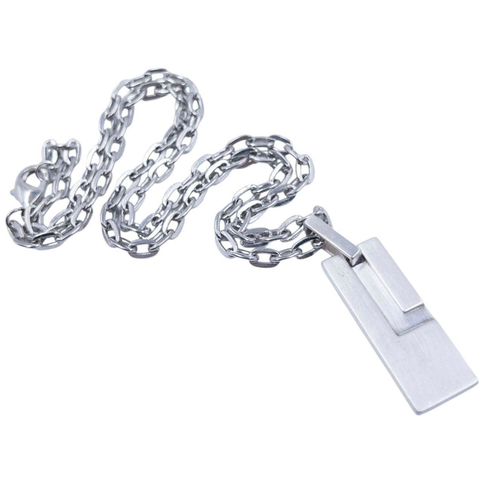Gucci Vintage Gucci Silver Pendent Necklace Size ONE SIZE - 1 Thumbnail