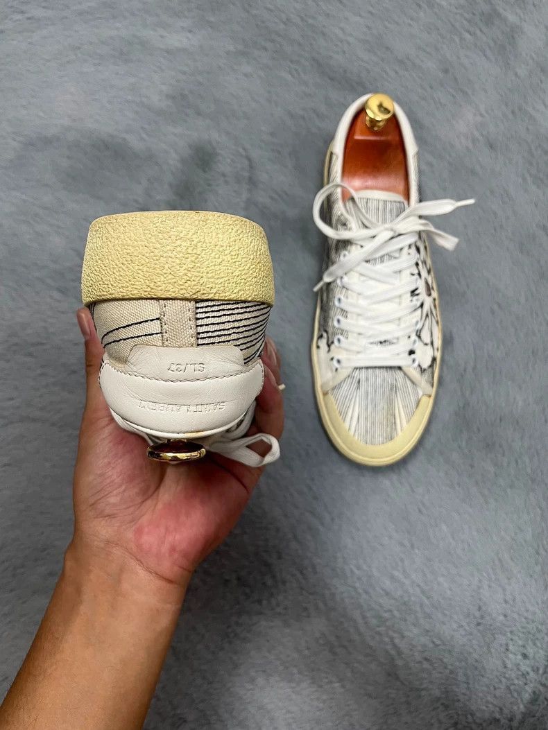 Saint Laurent Low-Top Sneakers with Embroidery-2507