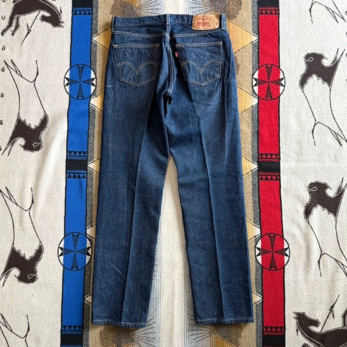 Levi's VINTAGE Levi’s 501xx Button Fly Denim Jeans Men 35x36 Blue Regular Inseam 36" Solid Mid Rise Straight 501oo? (Wait). Size US 35 - 4 Thumbnail