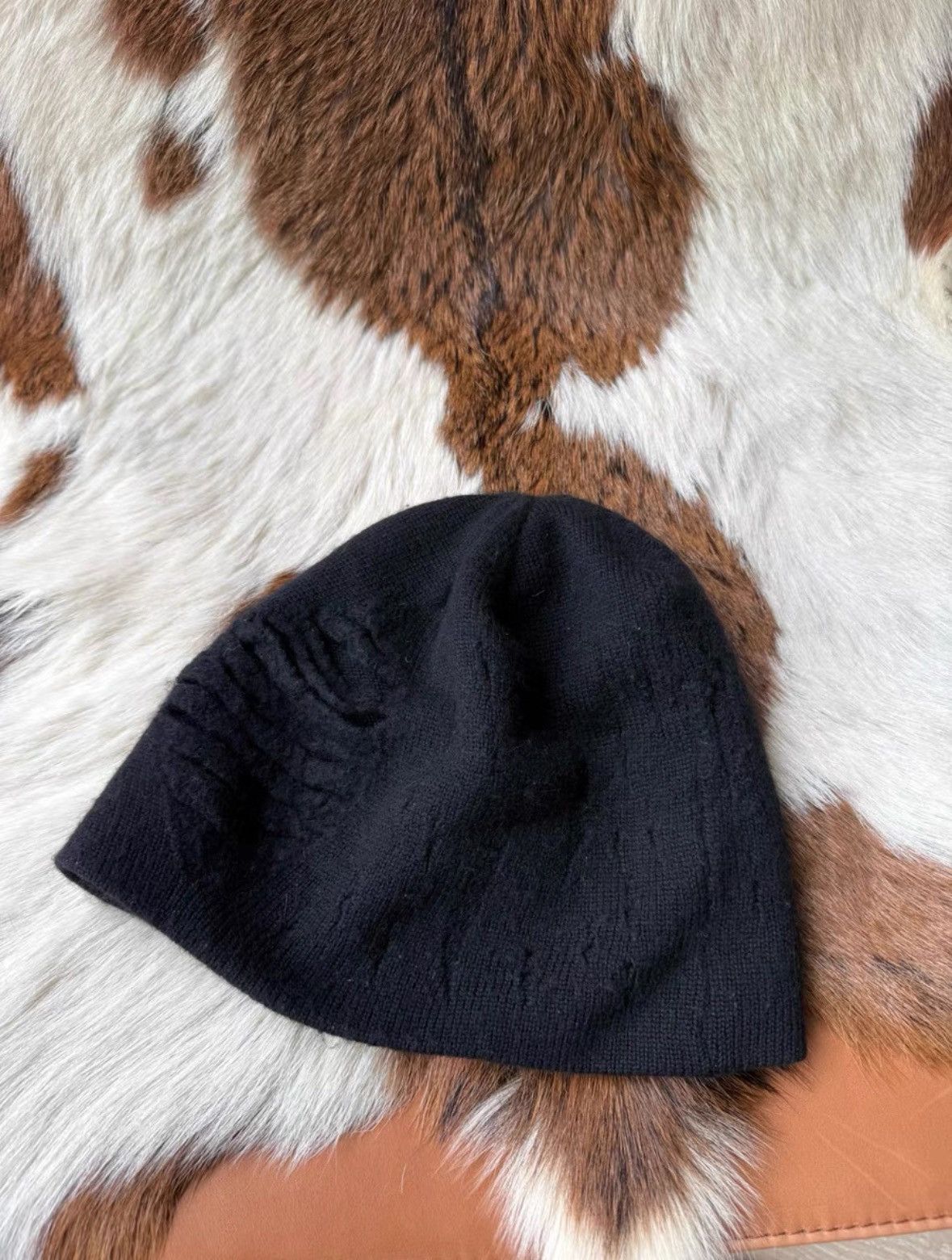 Yohji Yamamoto Yohji yamamoto pour homme Destroyed Beanie Size ONE SIZE - 3 Thumbnail