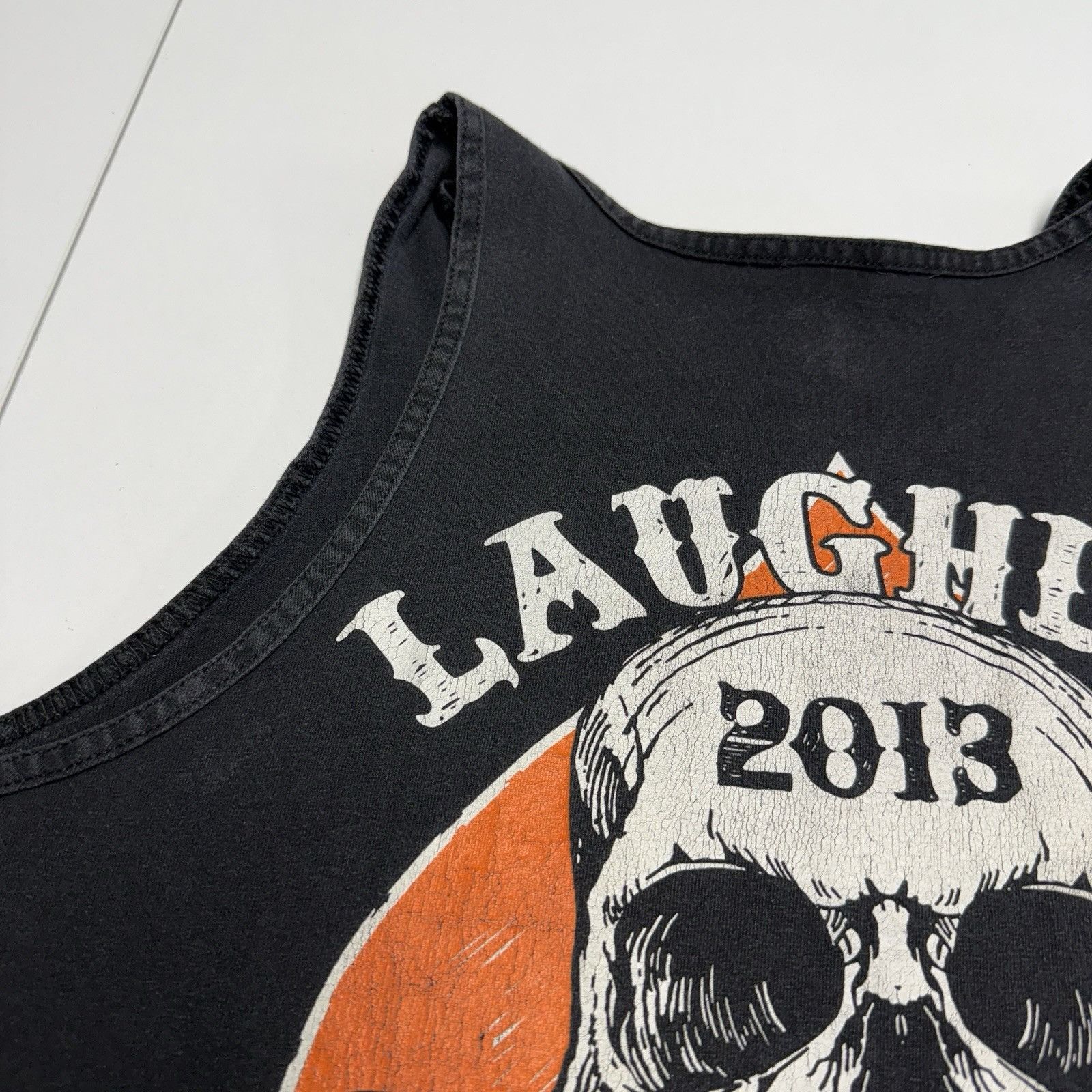 Vintage Laughlin Nevada Biker T Shirt Mens XL 23x29.5 Black Sleevele Size US XL / EU 56 / 4 - 6 Thumbnail