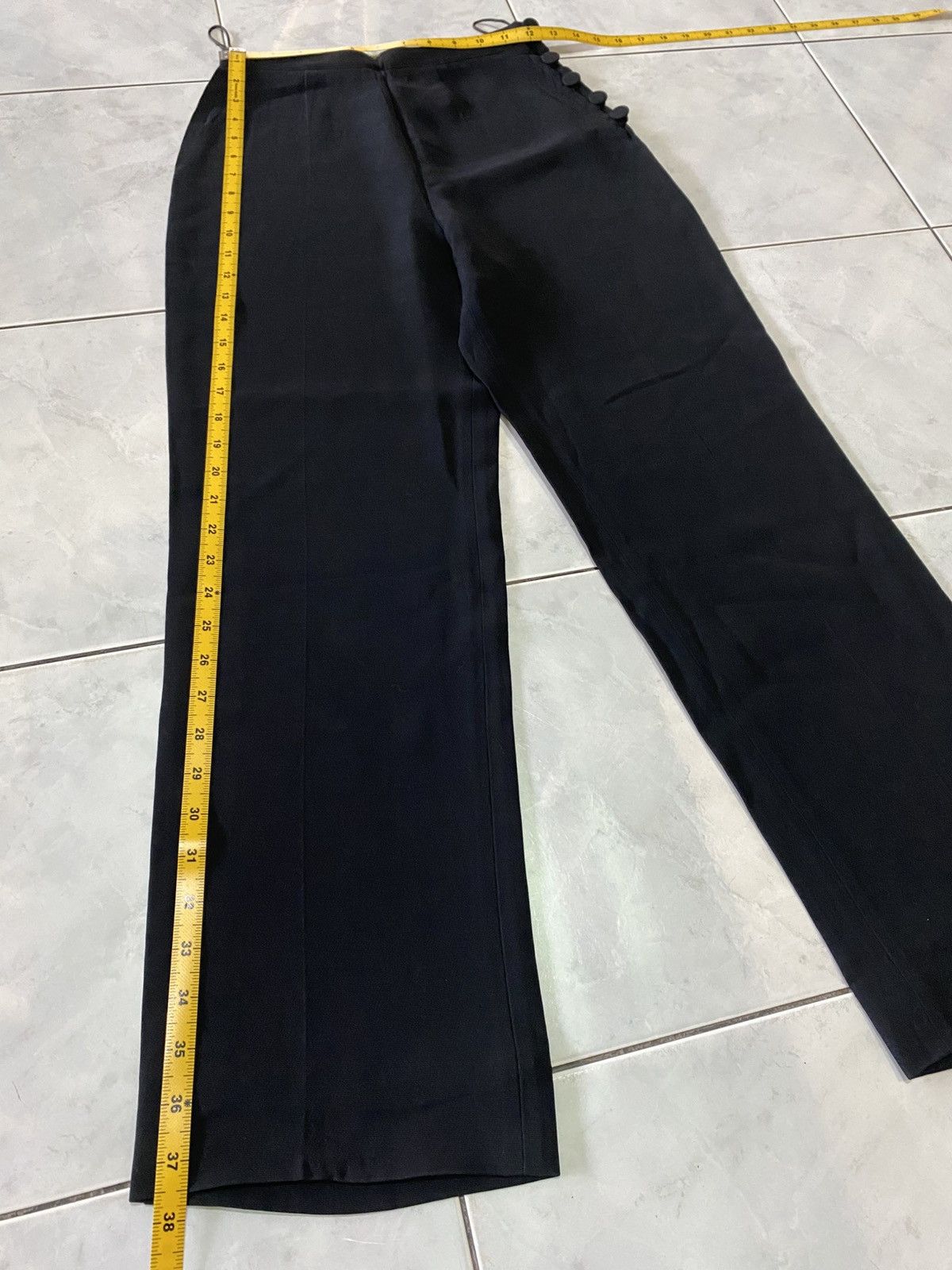 Jean Paul Gaultier Jean Paul Gaultier Classique Black High-Waist Wide-Leg Pants Size 25" / US 0 / IT 36 - 19 Thumbnail