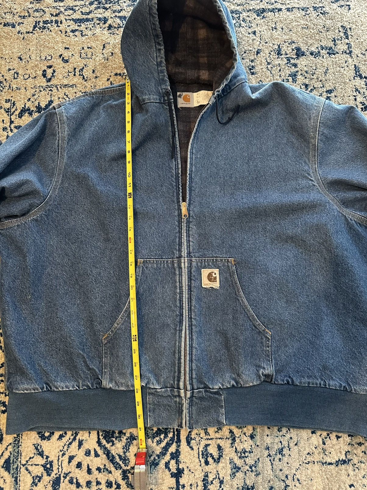 Carhartt Vintage Men’s Denim Blanket Lined Carhartt Hooded Jacket Size US XXL / EU 58 / 5 - 5 Thumbnail