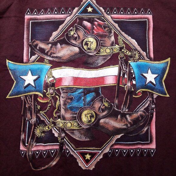 Band Tees × Vintage Vintage Alabama Cowboy Boots Graphic T-Shirt Size US M / EU 48-50 / 2 - 1 Thumbnail
