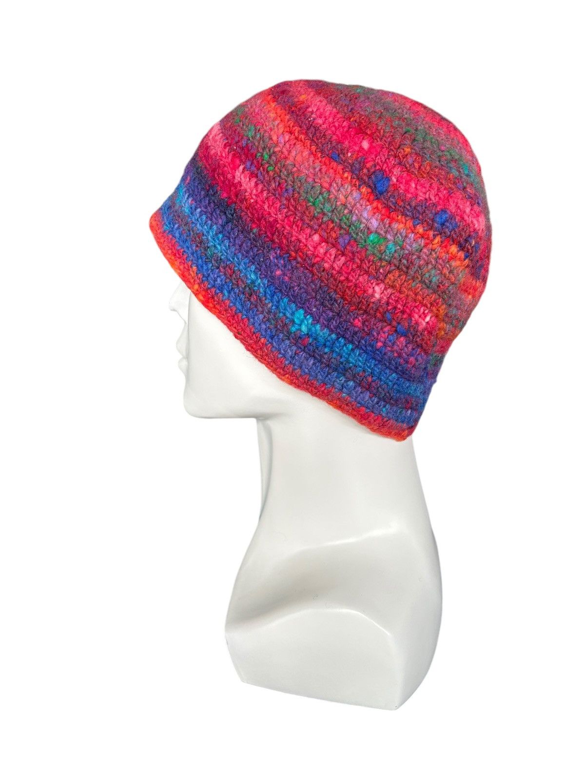Japanese Brand × Kapital × Vintage Crochet knitted handmade Beanie Hats Rare☠️☠️ Size ONE SIZE - 3 Thumbnail