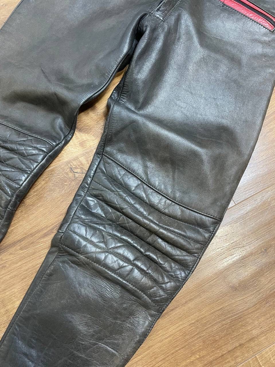 Genuine Leather × Vintage Vintage 90’s Y2K Style Racing Moto Bike Leather Pants Size US 34 / EU 50 - 10 Thumbnail