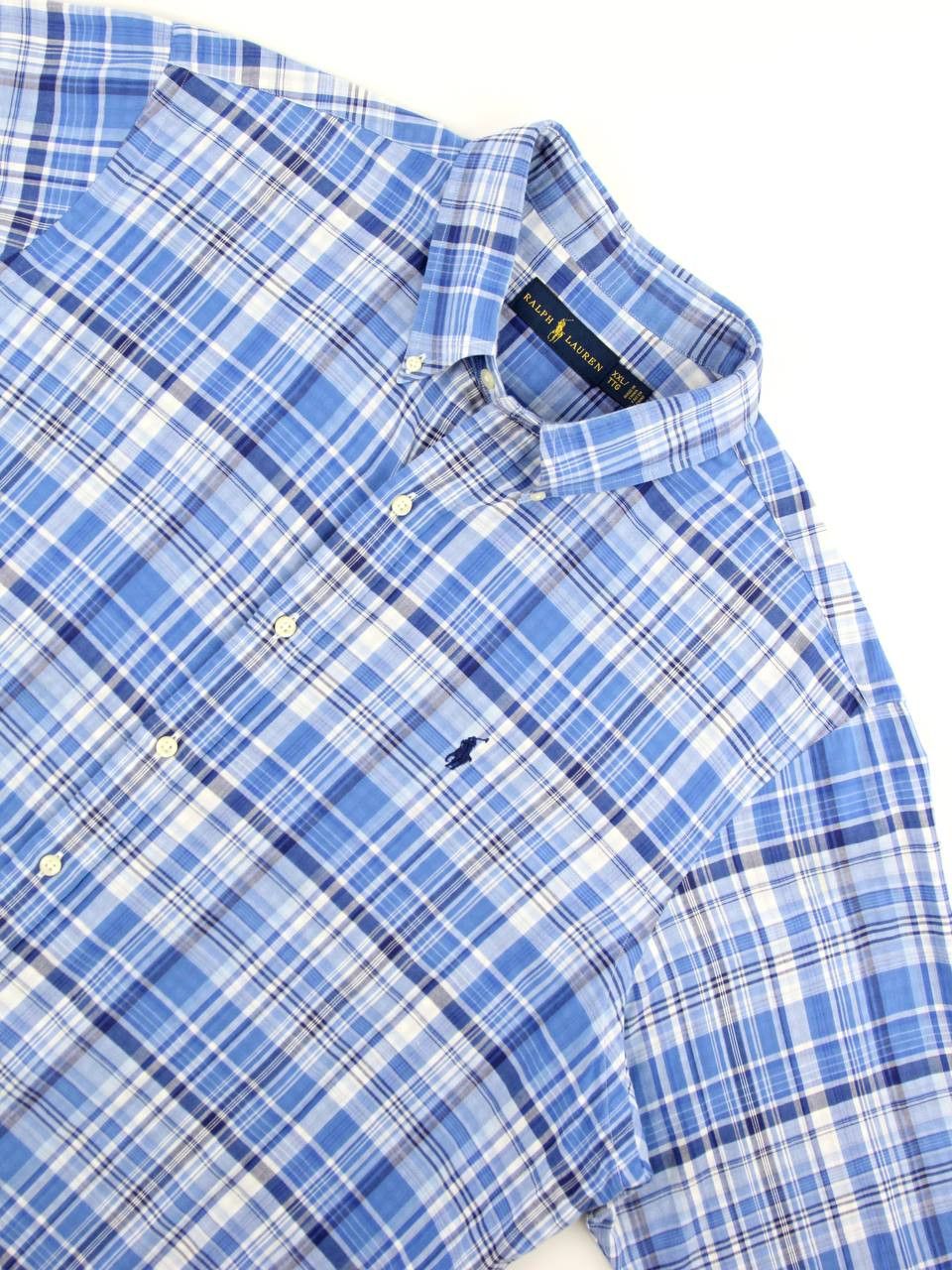 Polo Ralph Lauren POLO RALPH LAUREN Blue checkered shirt, 2 layers Size US XXL / EU 58 / 5 - 6 Thumbnail
