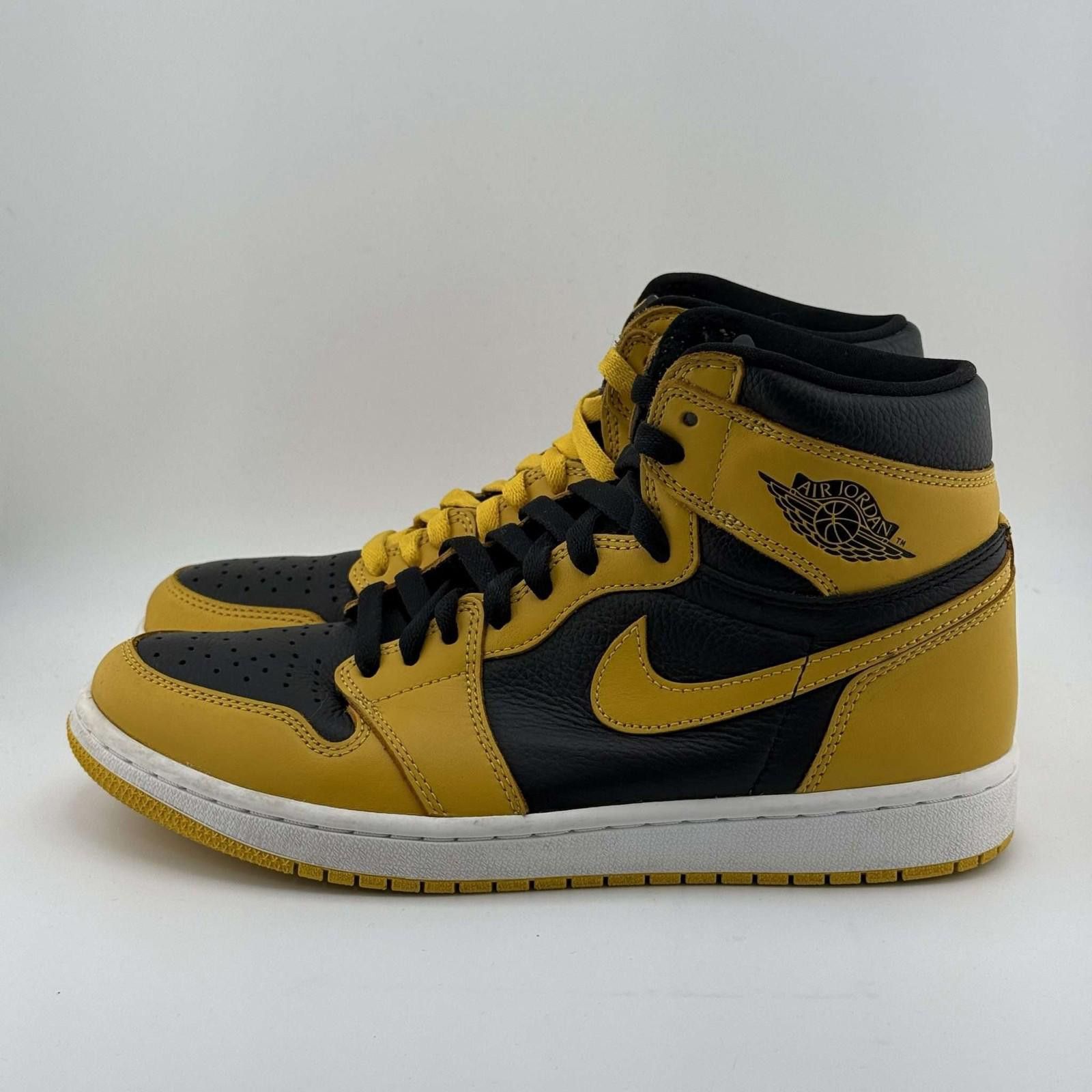 Nike Air Jordan 1 Retro High Pollen Black Yellow 8.5 Used Size US 8.5 / EU 41-42 - 5 Thumbnail