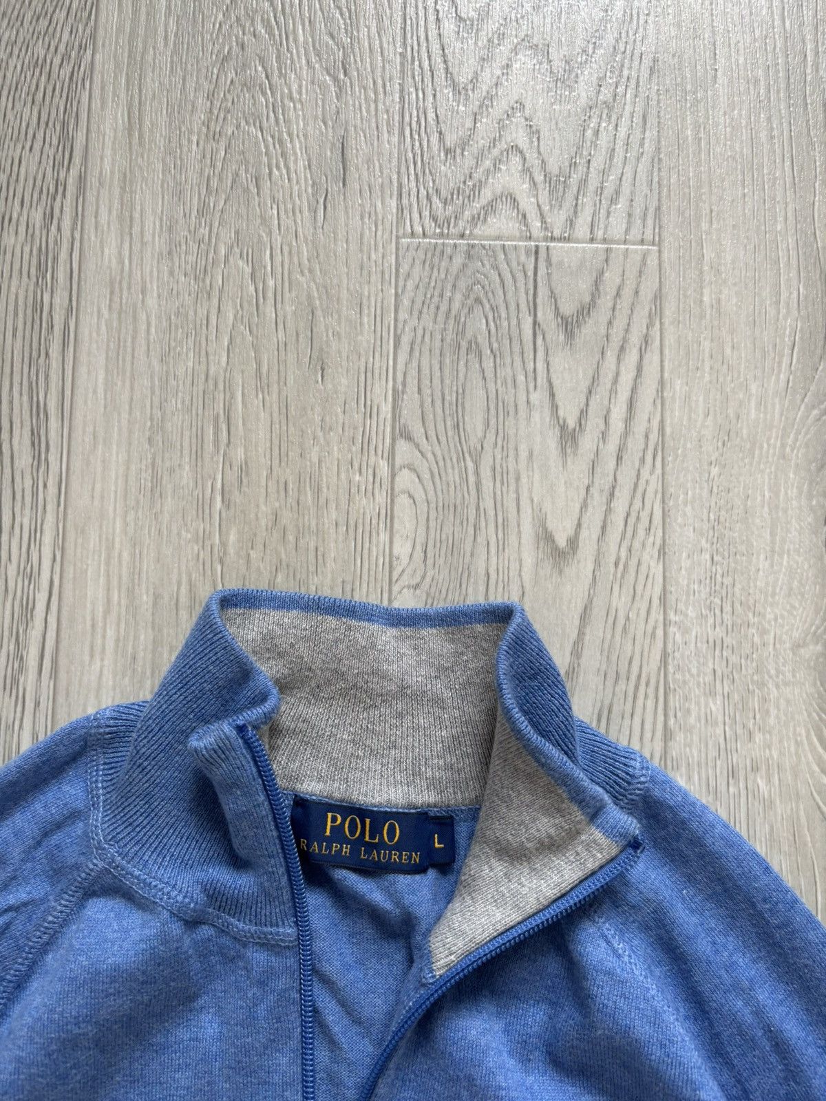 Polo Ralph Lauren × Vintage Polo Ralph Lauren Zip Up Sweater Logo Size US L / EU 52-54 / 3 - 3 Thumbnail