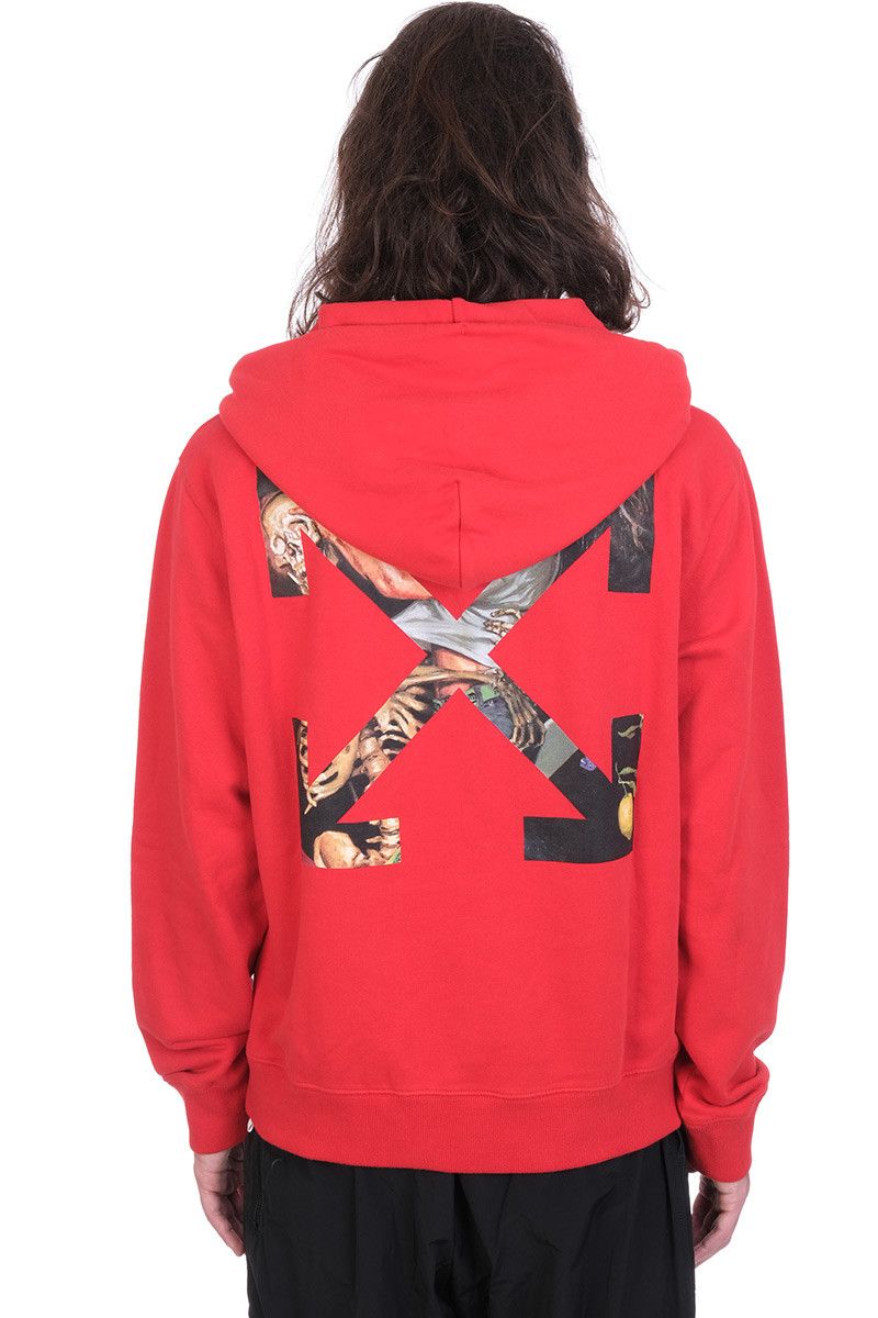 Off-White Red Pascal Skeleton Arrows Hoodie Size US M / EU 48-50 / 2 - 5 Thumbnail
