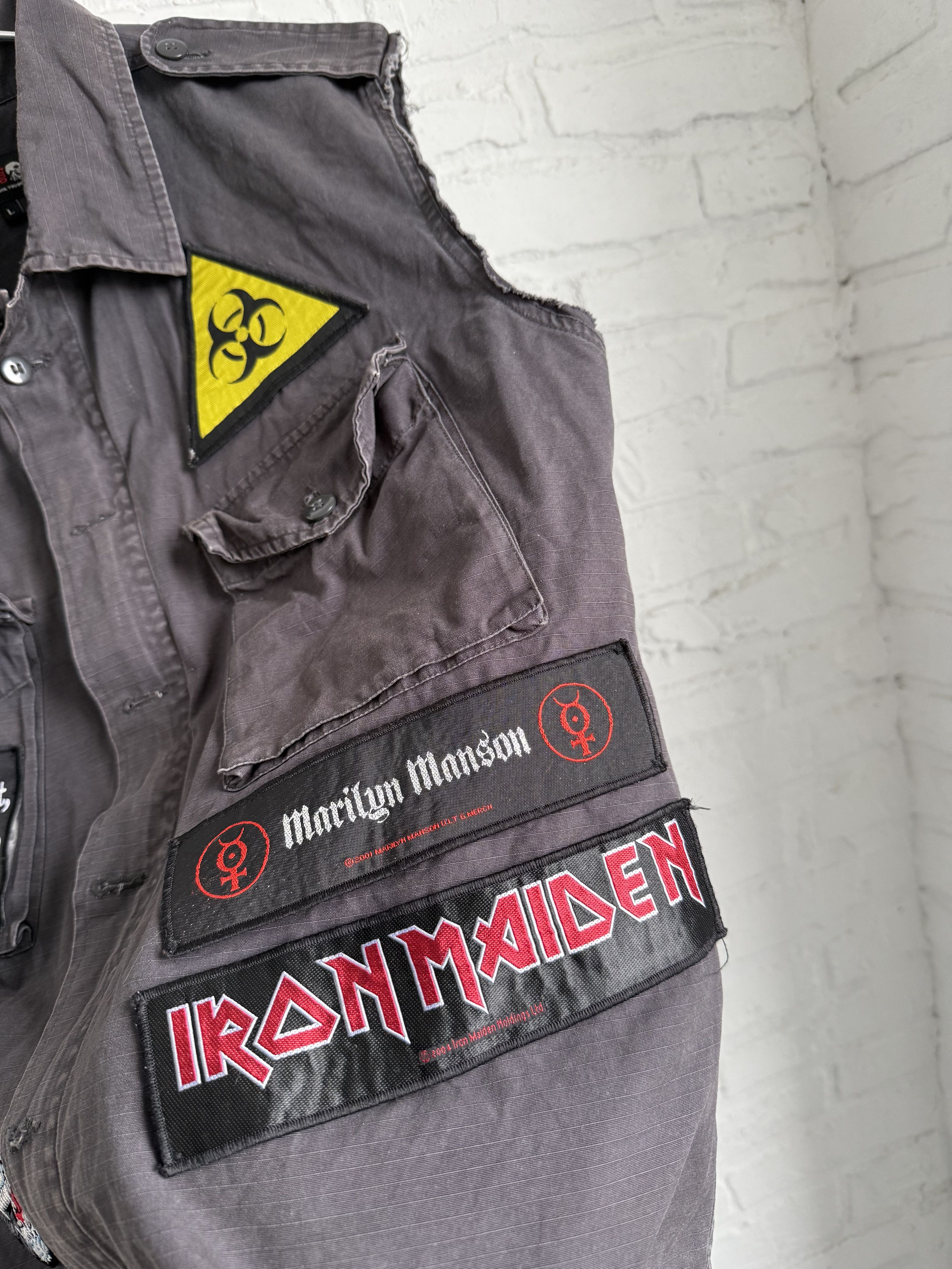 Band Tees Y2K Metal Kutte Battle Vest Original 2000s Band Patches Size US L / EU 52-54 / 3 - 3 Thumbnail