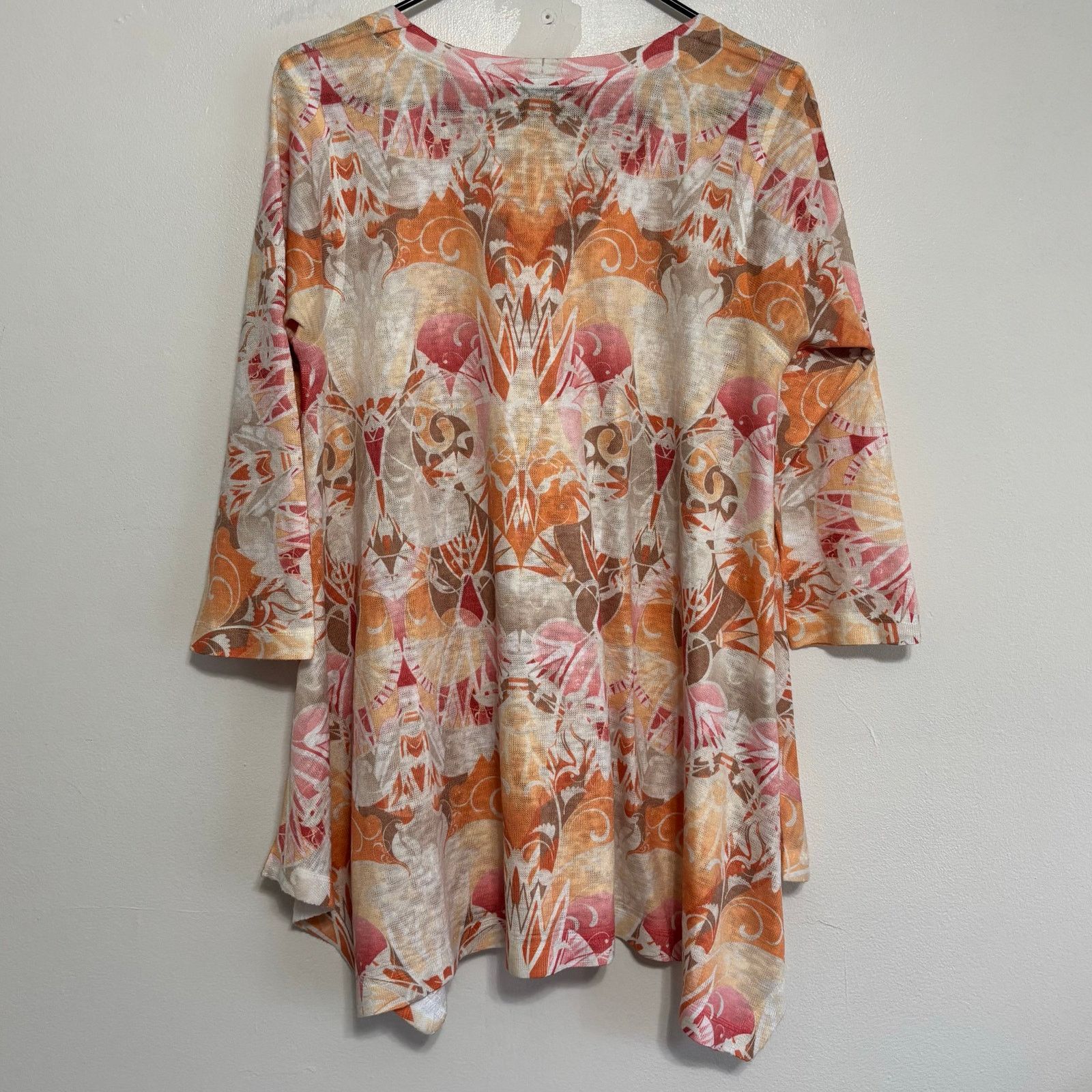 Other Nally and Millie 3/4 Sleeve Pink and Coral Tunic Top Size L Size L / US 10 / IT 46 - 2 Thumbnail