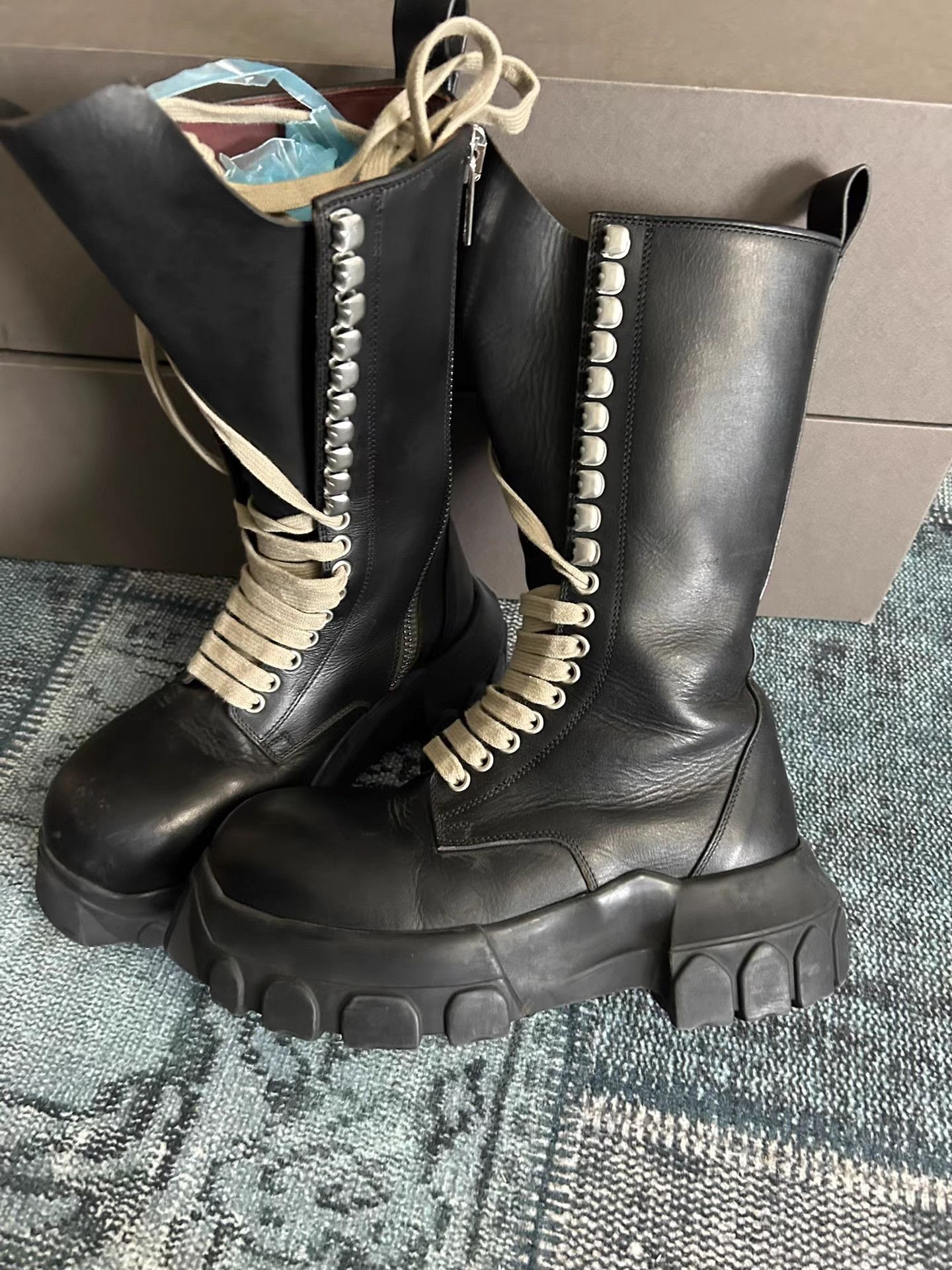 Rick Owens Rick Owens Octopus Strap Combat Boots Size US 5 / IT 35 - 1 Thumbnail