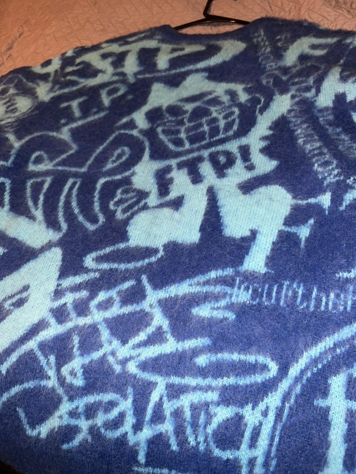 Fuck The Population FTP Archive Mohair Sweater - Blue Size US M / EU 48-50 / 2 - 9 Thumbnail