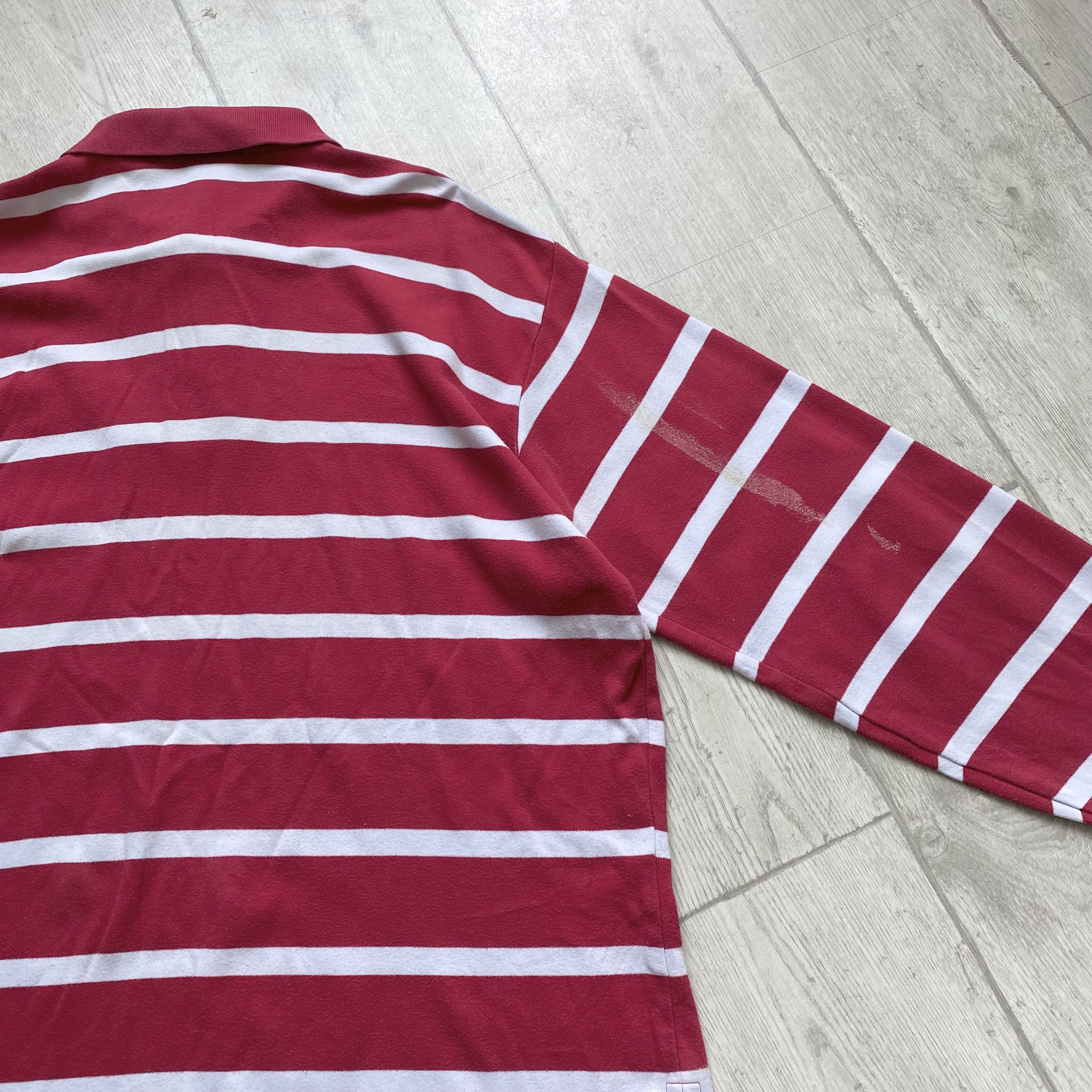 Polo Ralph Lauren Vintage 90s Trashed Polo Ralph Lauren Striped rugby shirt Size US XL / EU 56 / 4 - 11 Thumbnail