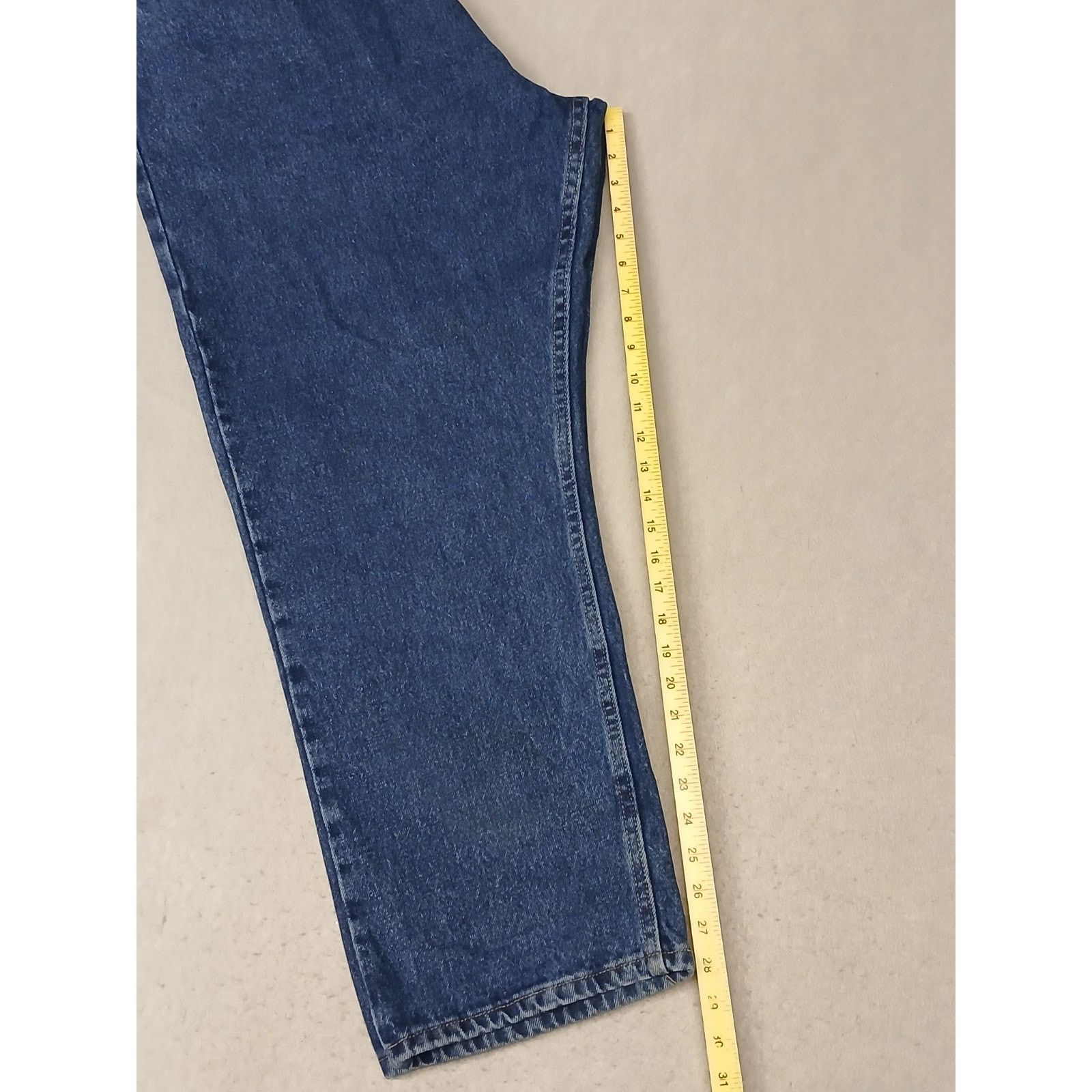 Wrangler Wranlger (44x29) Men's Relaxed Straight Leg Blue Denim Jeans Size US 44 / EU 60 - 4 Thumbnail