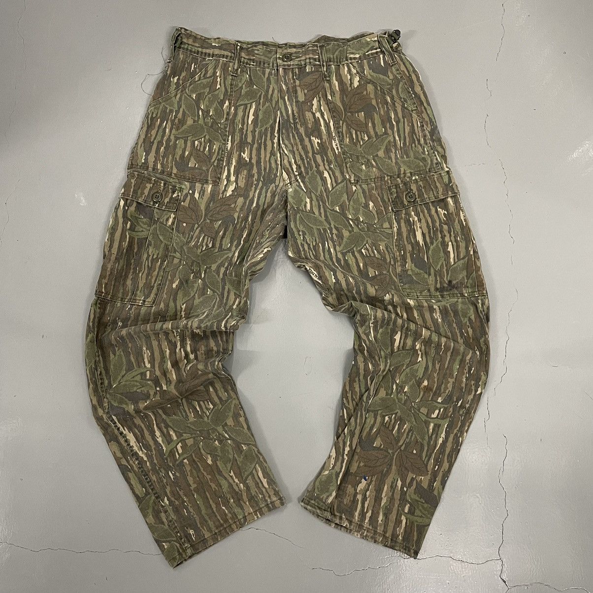Crazy vintage 90s Camo realtree essential baggy wide pants Casual 