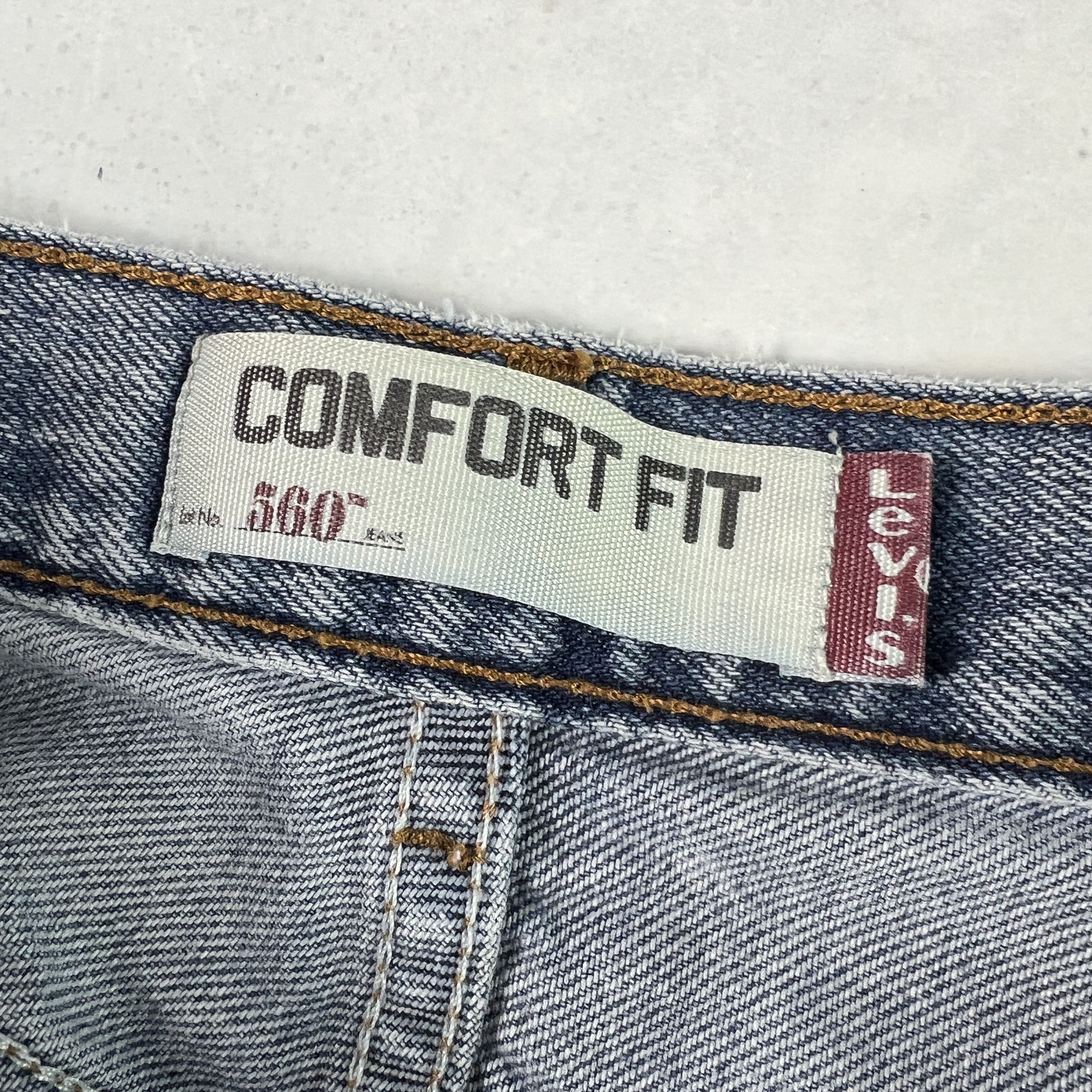 Levi's Y2K Levi's Jeans 560 Comfort Loose Fit Tapered Blue Denim Size US 33 - 9 Thumbnail