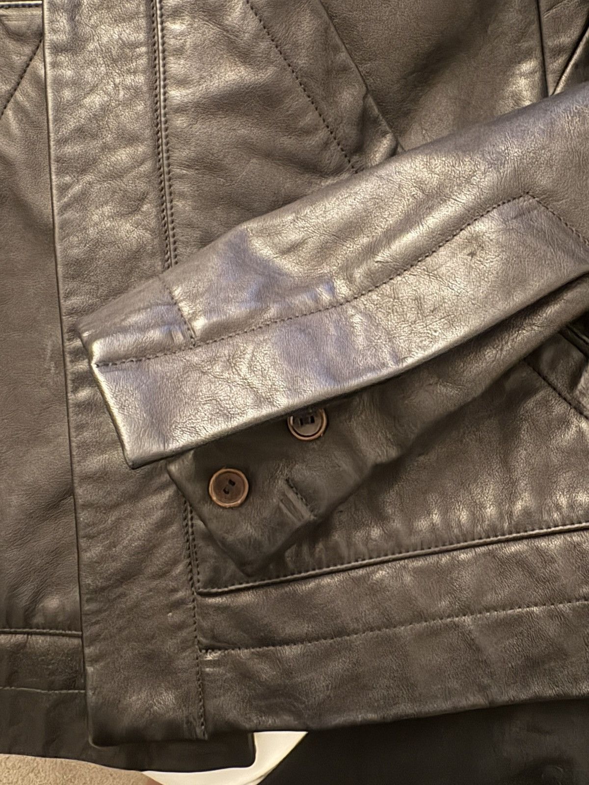 Rick Owens Rick Owens Leather Button Up Jacket Size US S / EU 44-46 / 1 - 3 Thumbnail