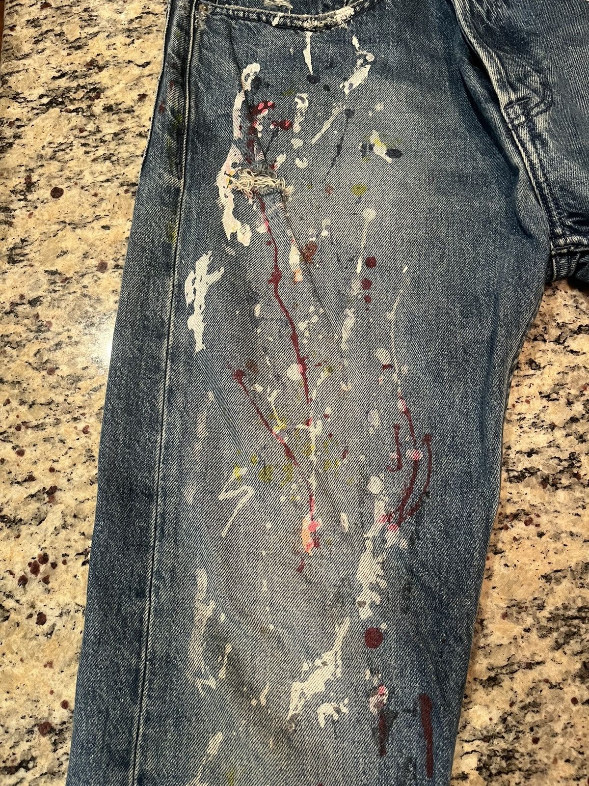 Calvin Klein Calvin Klein Paint Splatter Slim Jeans 32x32. Size US 32 / EU 48 - 6 Thumbnail