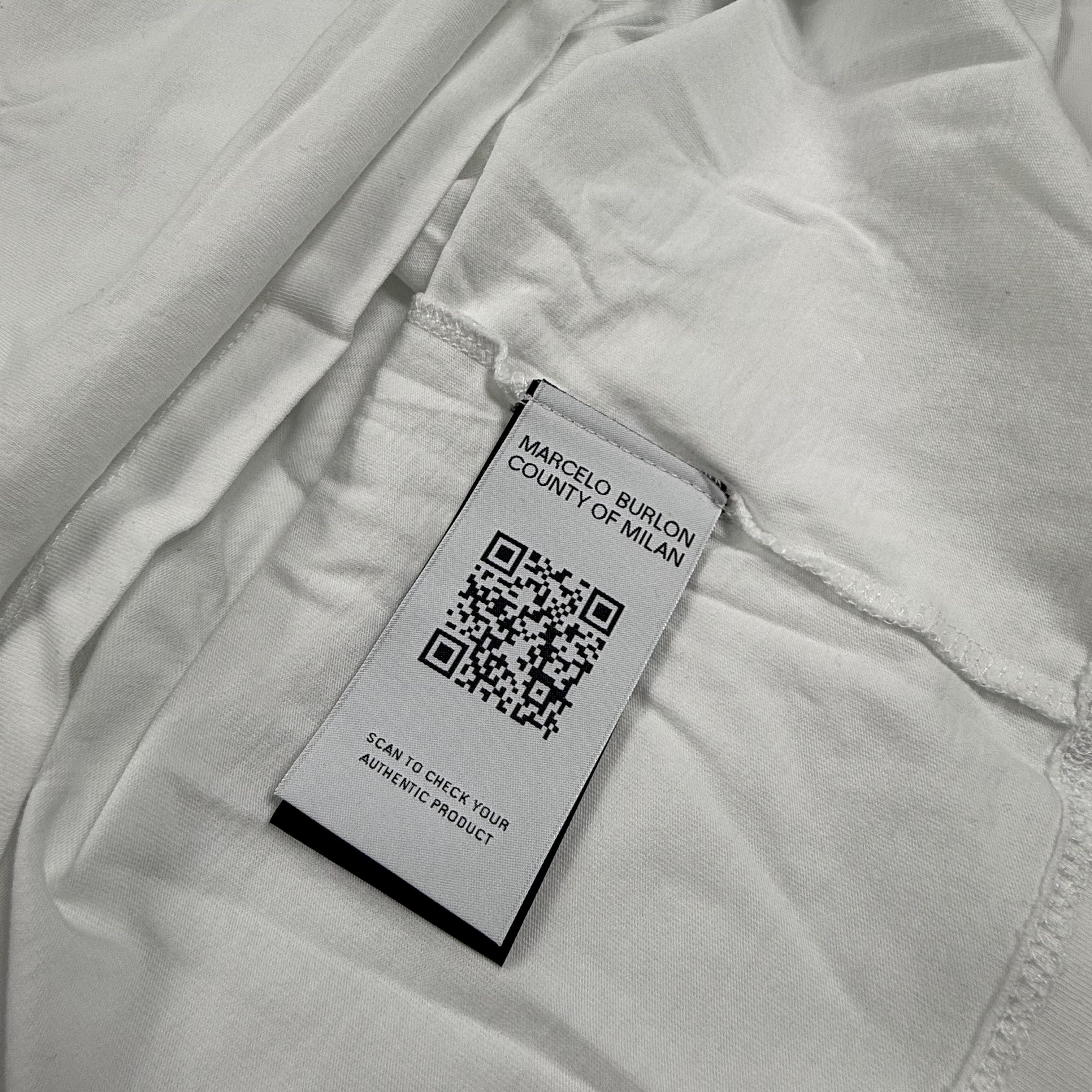 Marcelo Burlon Marcelo Burlon County of Milan BZRP Pixel White T-Shirt Size US L / EU 52-54 / 3 - 4 Thumbnail
