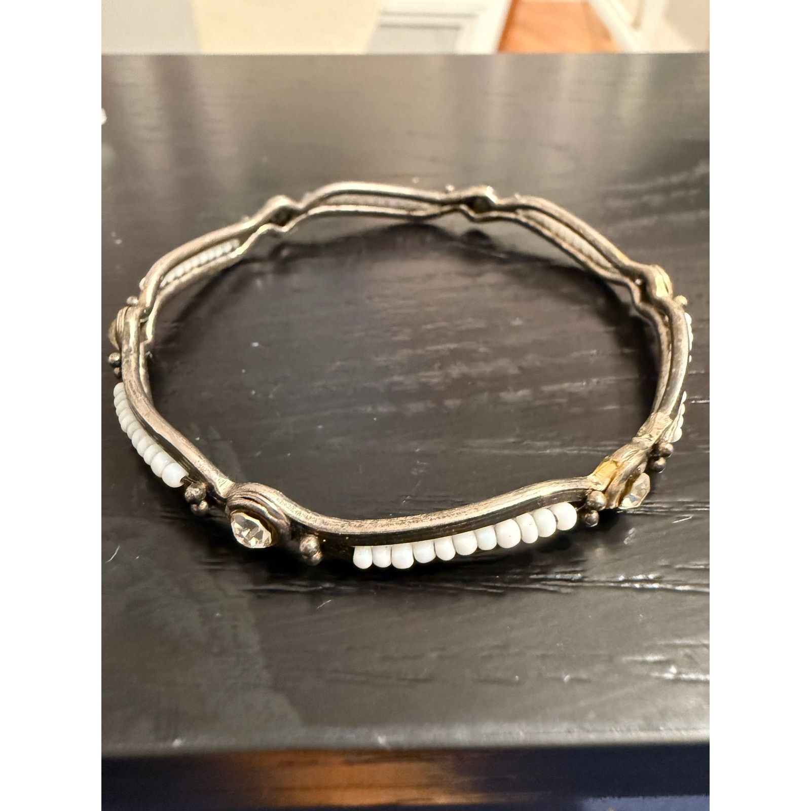 Other Vintage Silver Tone Beaded Bracelet Size ONE SIZE - 1 Thumbnail