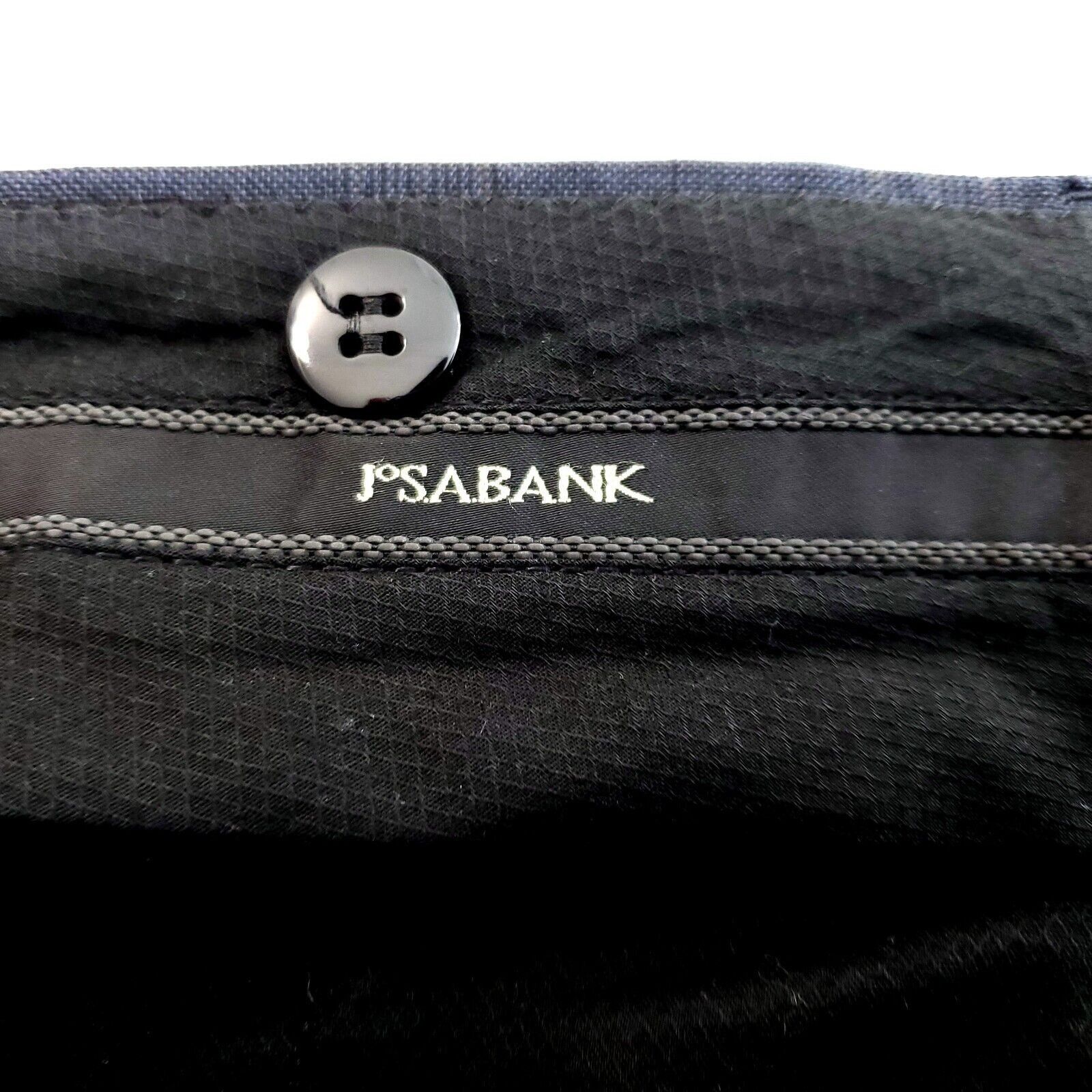 Jos. A. Bank Jos A Bank Blue Brown Glen Plaid Pleated Cuffed Dress Pants Size 34R - 4 Thumbnail
