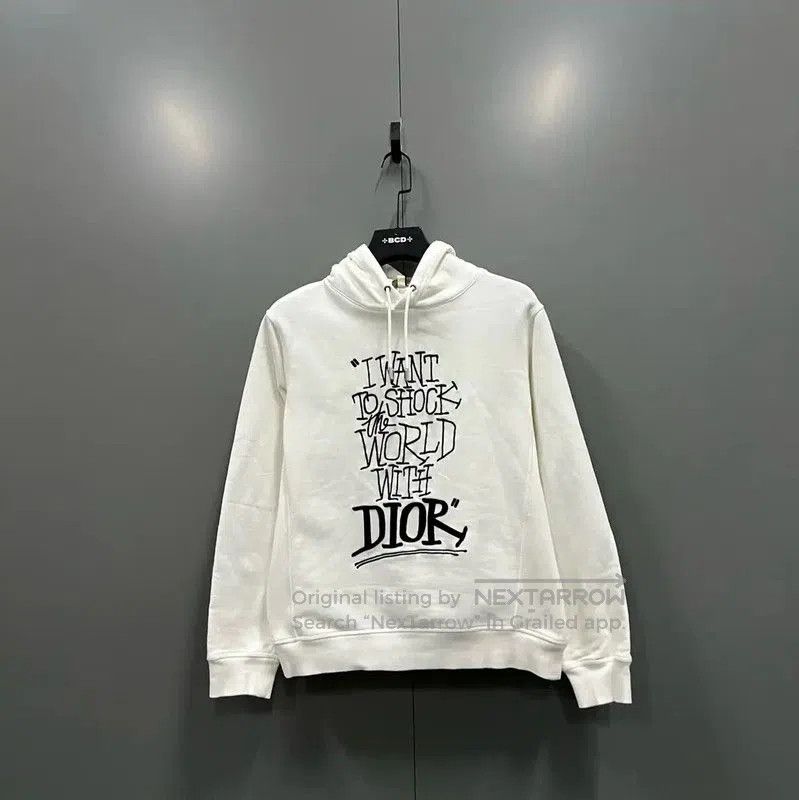 Dior Dior White Logo Women's Cropped Hoodie . Size XS / US 0-2 / IT 36-38 - 1 Thumbnail