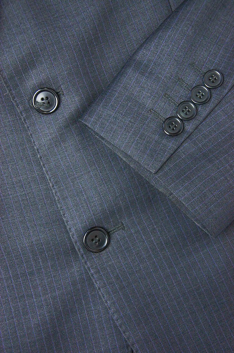 Ermenegildo Zegna Zegna Traveller Wool Silk Blazer Dark Grey Pinstripe 40S Size 40S - 3 Thumbnail