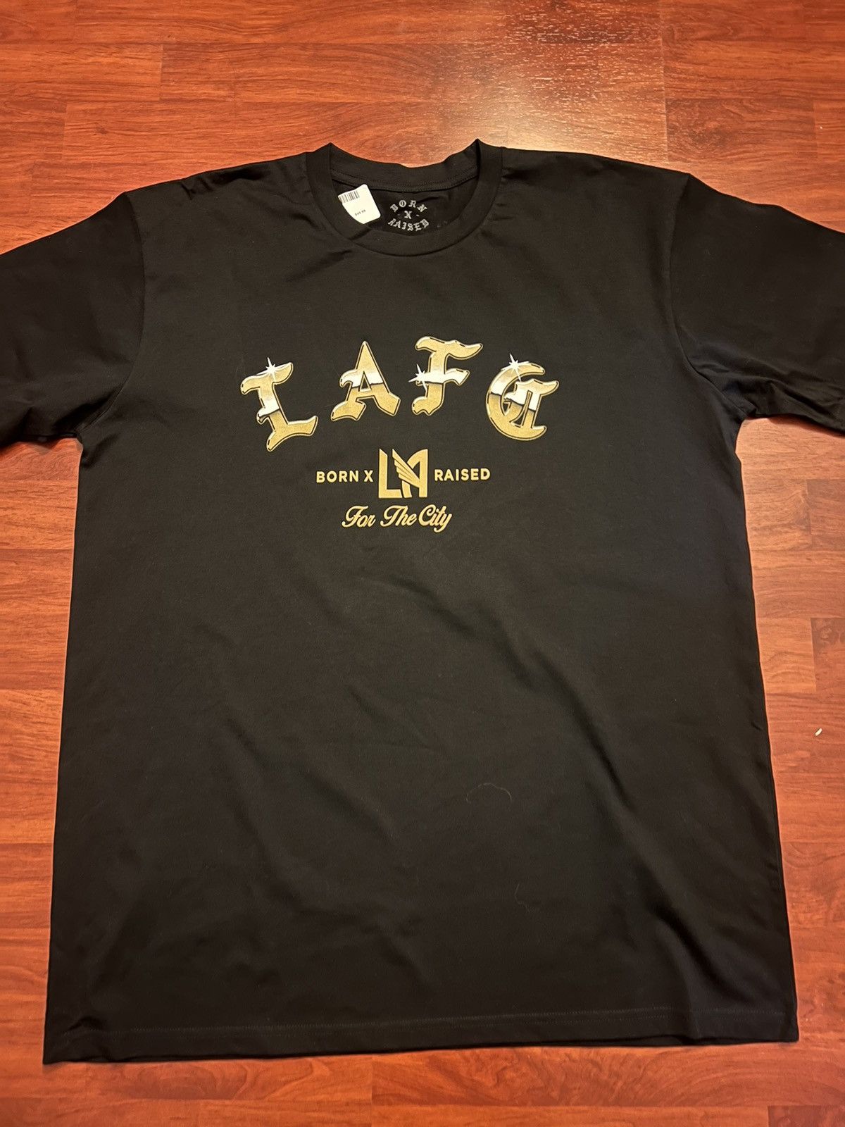 Born x Raised LAFC Gold Chrome Tee