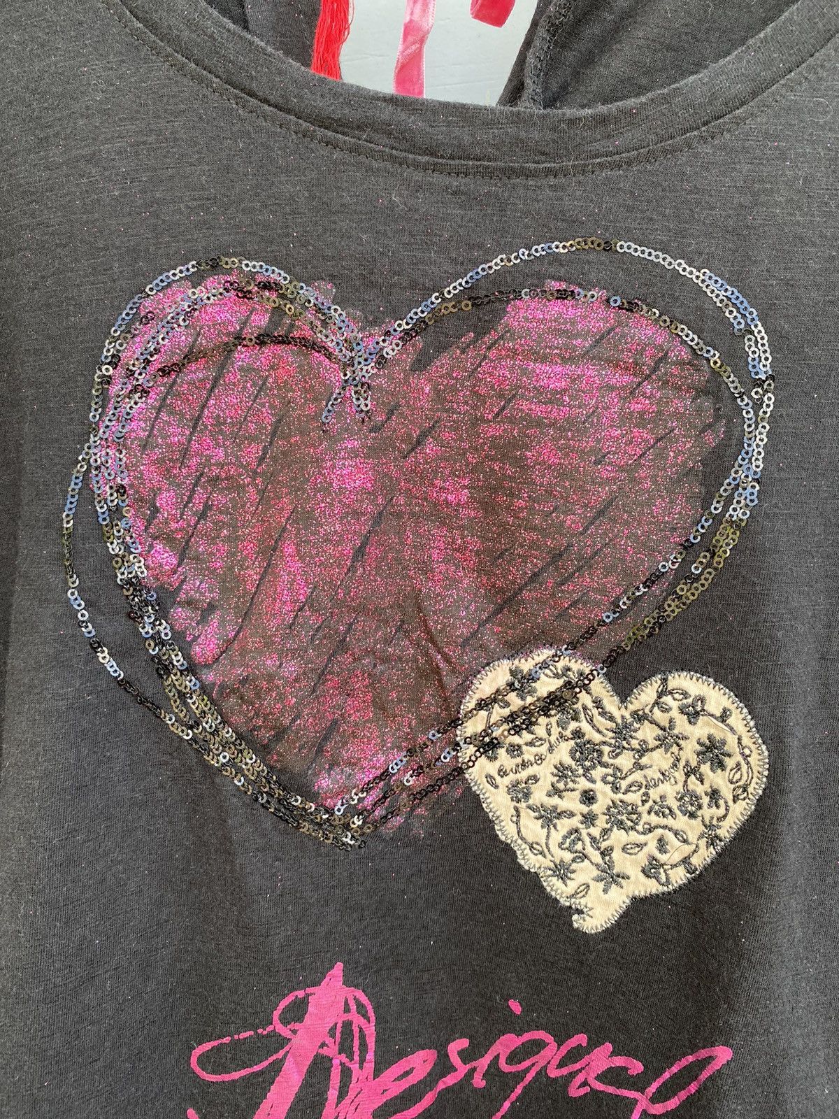 Japanese Brand Desigual Love Hearts Embroidery Size M / US 6-8 / IT 42-44 - 8 Thumbnail