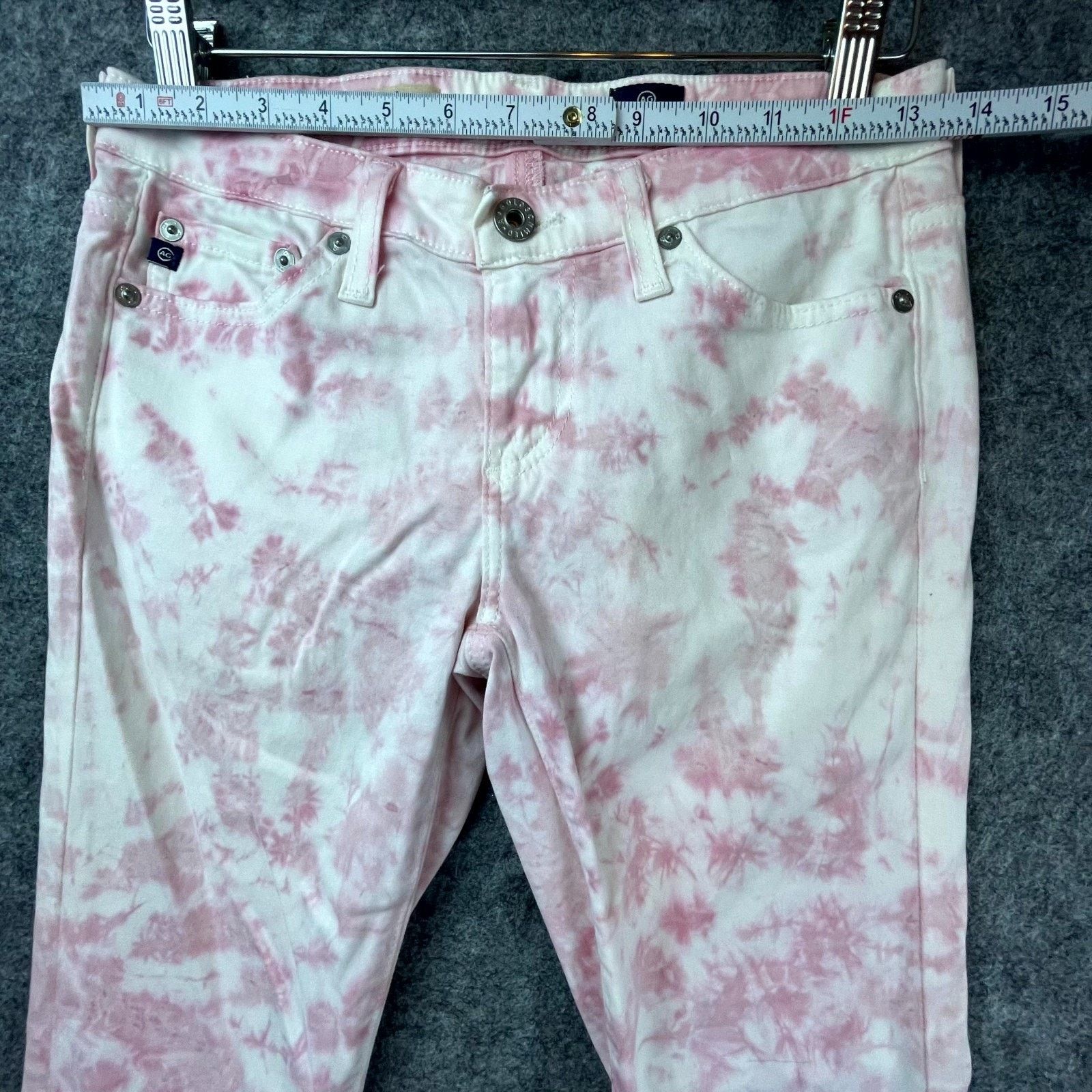 AG Adriano Goldschmied AG Adriano Goldschmied The Stilt Cigarette Jeans 25 Pink Size 25" / US 0 / IT 36 - 8 Thumbnail