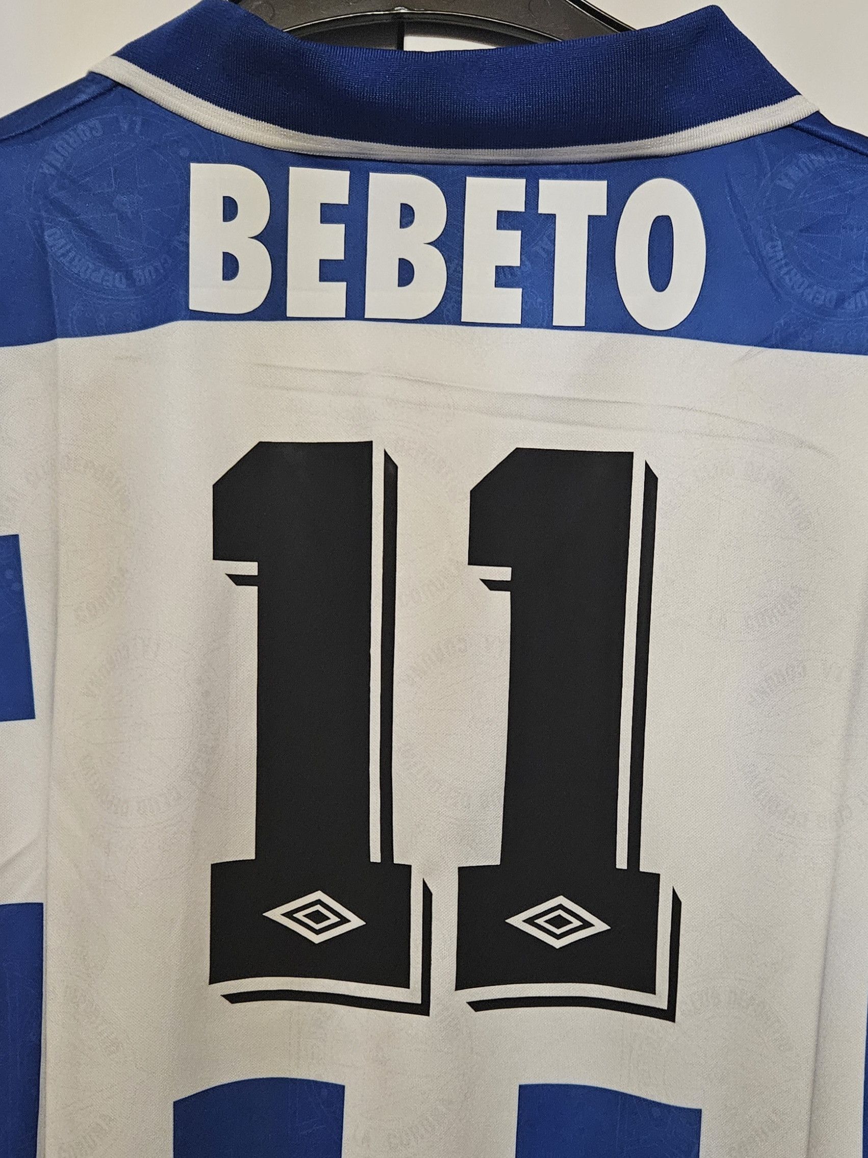 Other Bebeto 11 Deportivo La Coruña Vintage Soccer Jersey tikotr Size US L / EU 52-54 / 3 - 3 Thumbnail