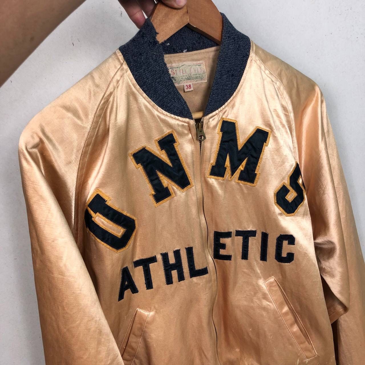 Vintage Vintage 40s/50s Style UNMS Athletic Army Sport Bomber Jacket Size US M / EU 48-50 / 2 - 4 Thumbnail