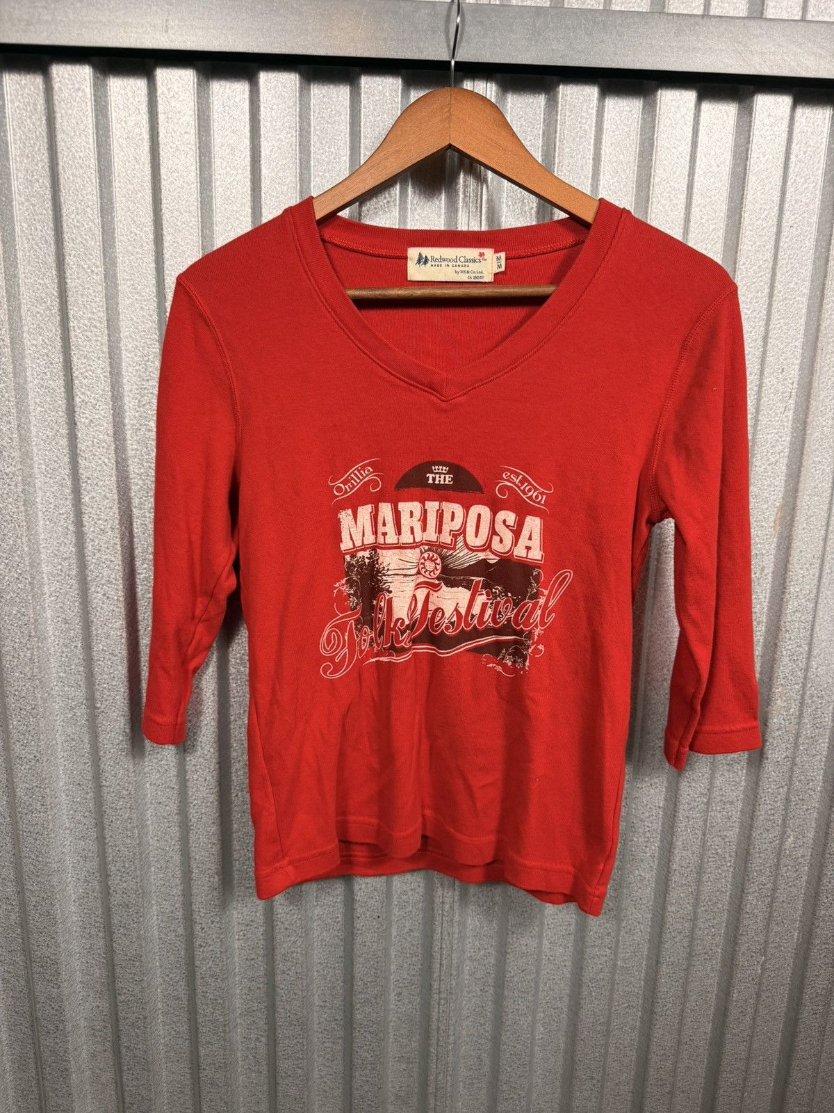 Other Vintage Women’s Red Wood Classic Western Longsleeve Shirt Size M / US 6-8 / IT 42-44 - 5 Thumbnail