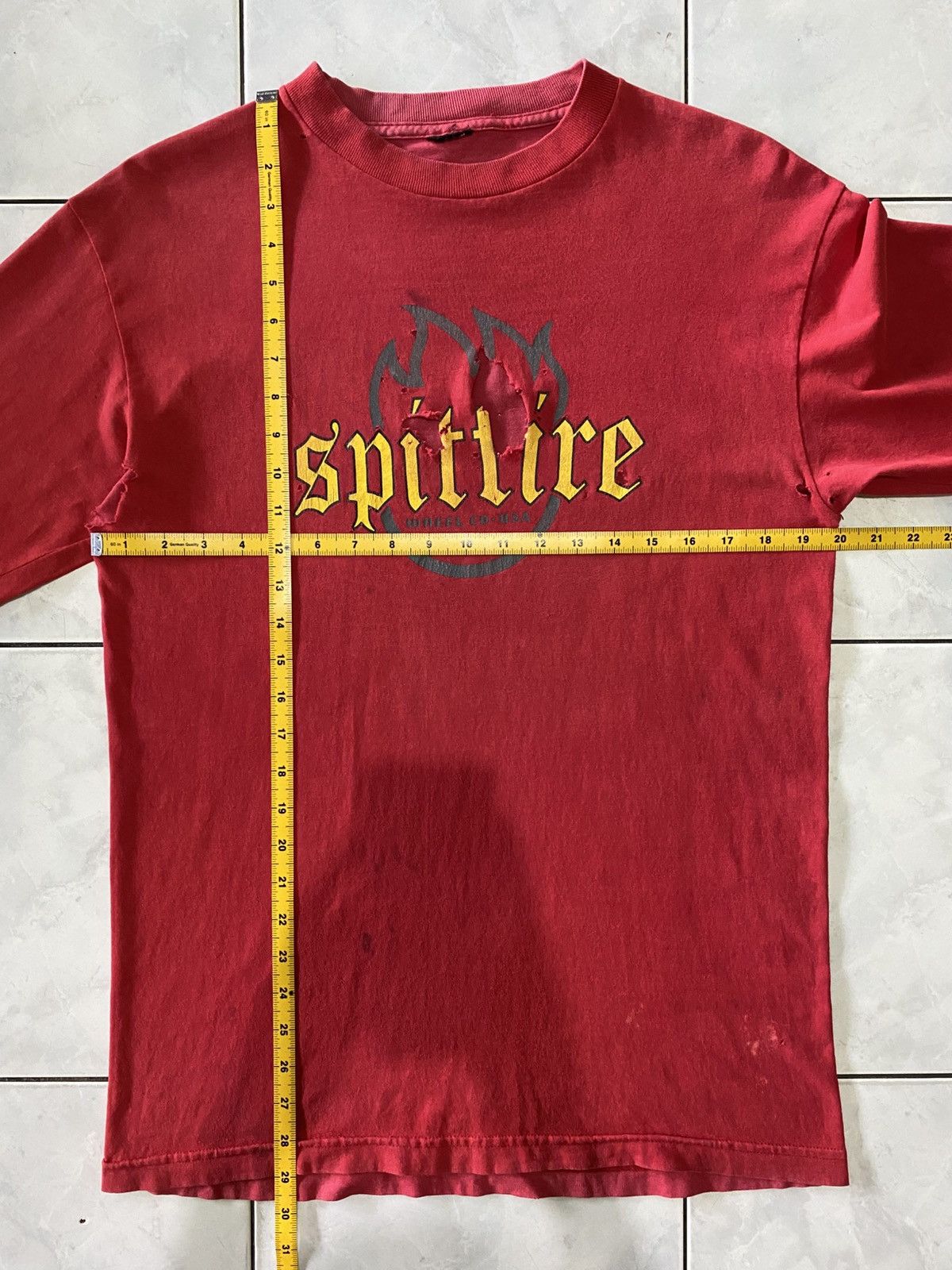 Spitfire Vintage Rare Skate 00s Tee SPITFIRE Big Logo Distressed Size US M / EU 48-50 / 2 - 16 Thumbnail