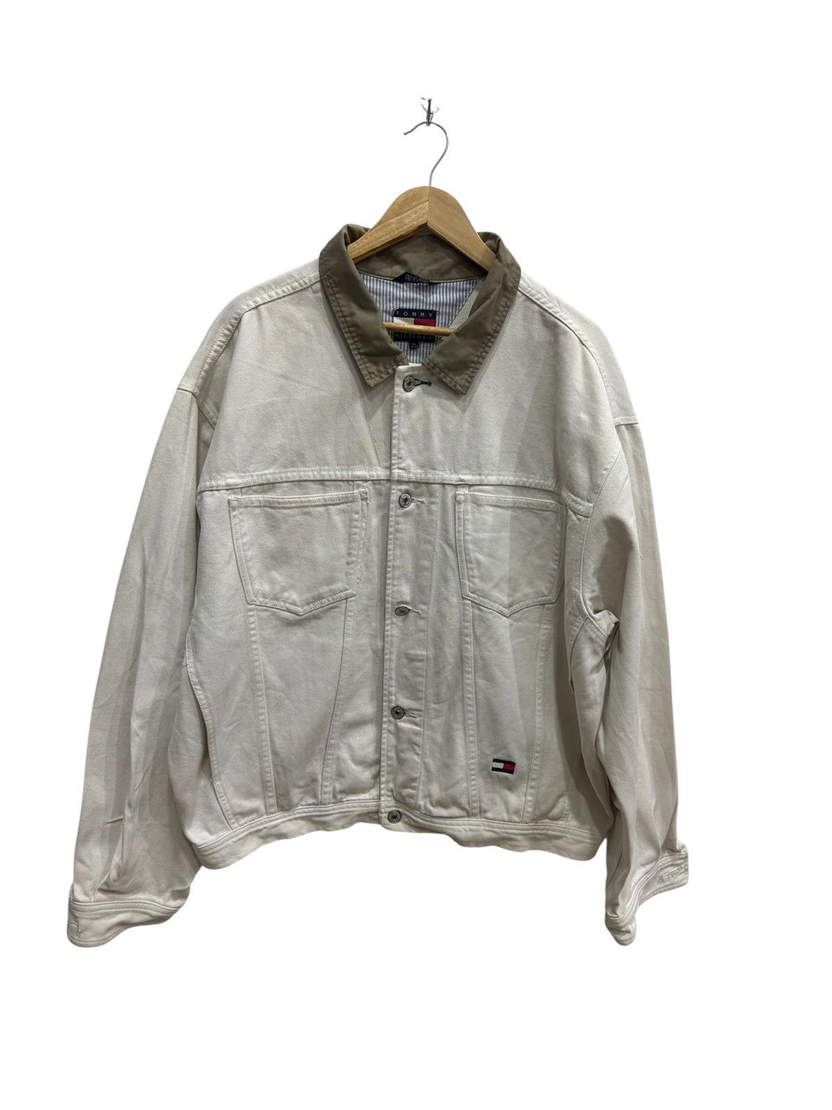 Tommy Hilfiger Vintage 90’s Tommy Hilfiger Big Patch Flag Size US XL / EU 56 / 4 - 2 Thumbnail